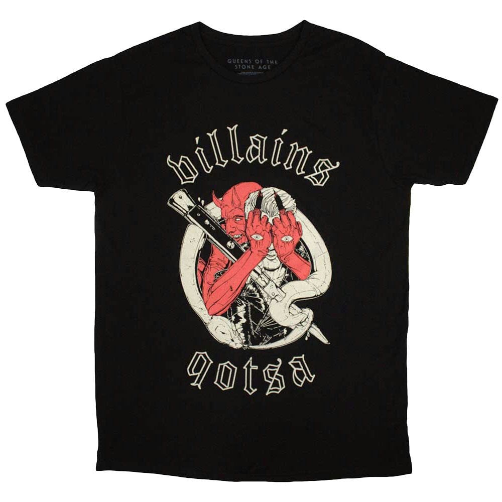 Paradiso Clothing Unisex Black Paradiso Queens Of The Stone Age Villains T Shirt - Xxl