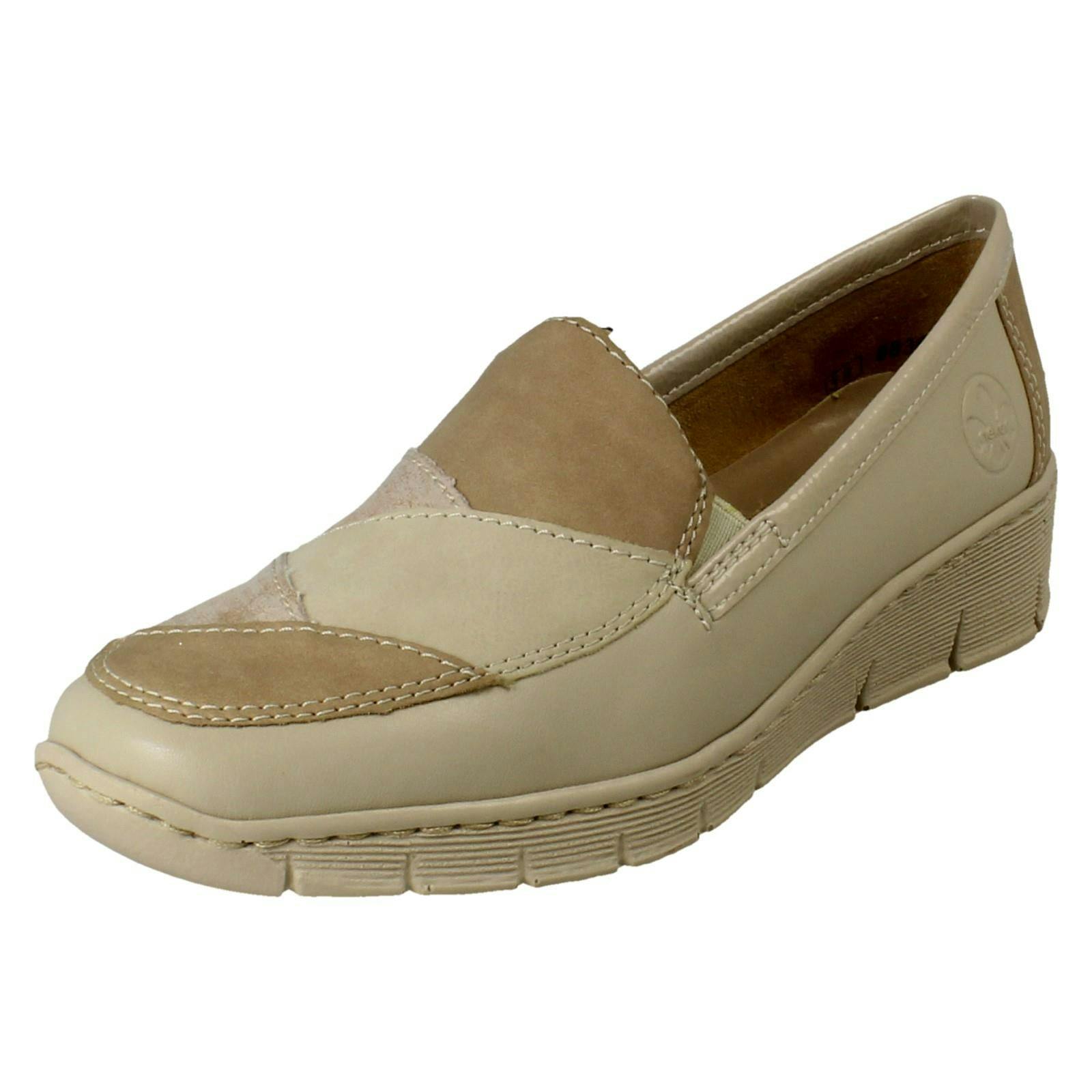 Rieker Women's Beige Slip On Shoes 53785 - Uk 6