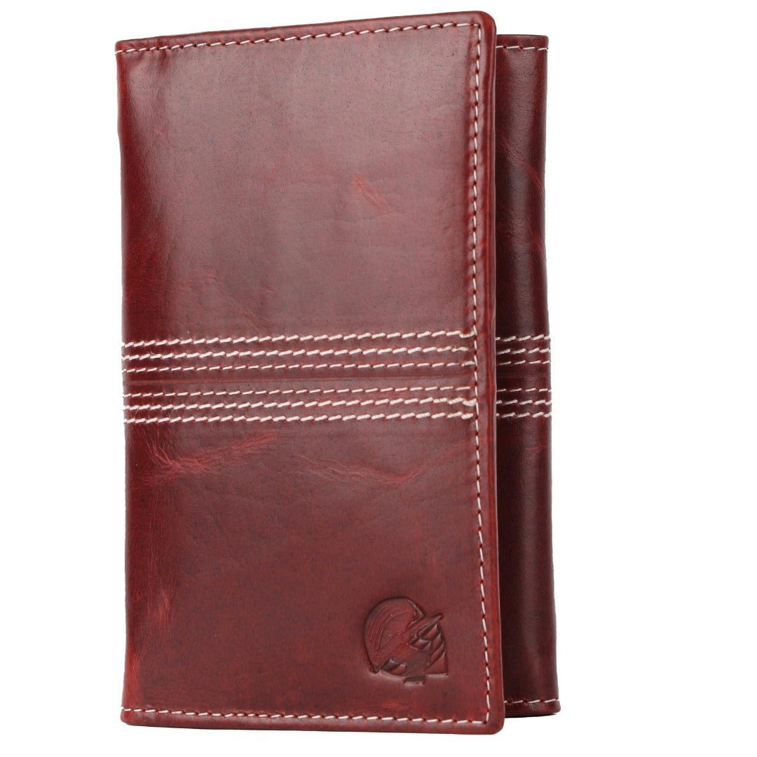 Cricket-Gifts White - Buffalo Leather Travel Wallet | 5 Card Slots & Id Pouch | Mobile Phone Zip Area | Multicoloured, Onesize