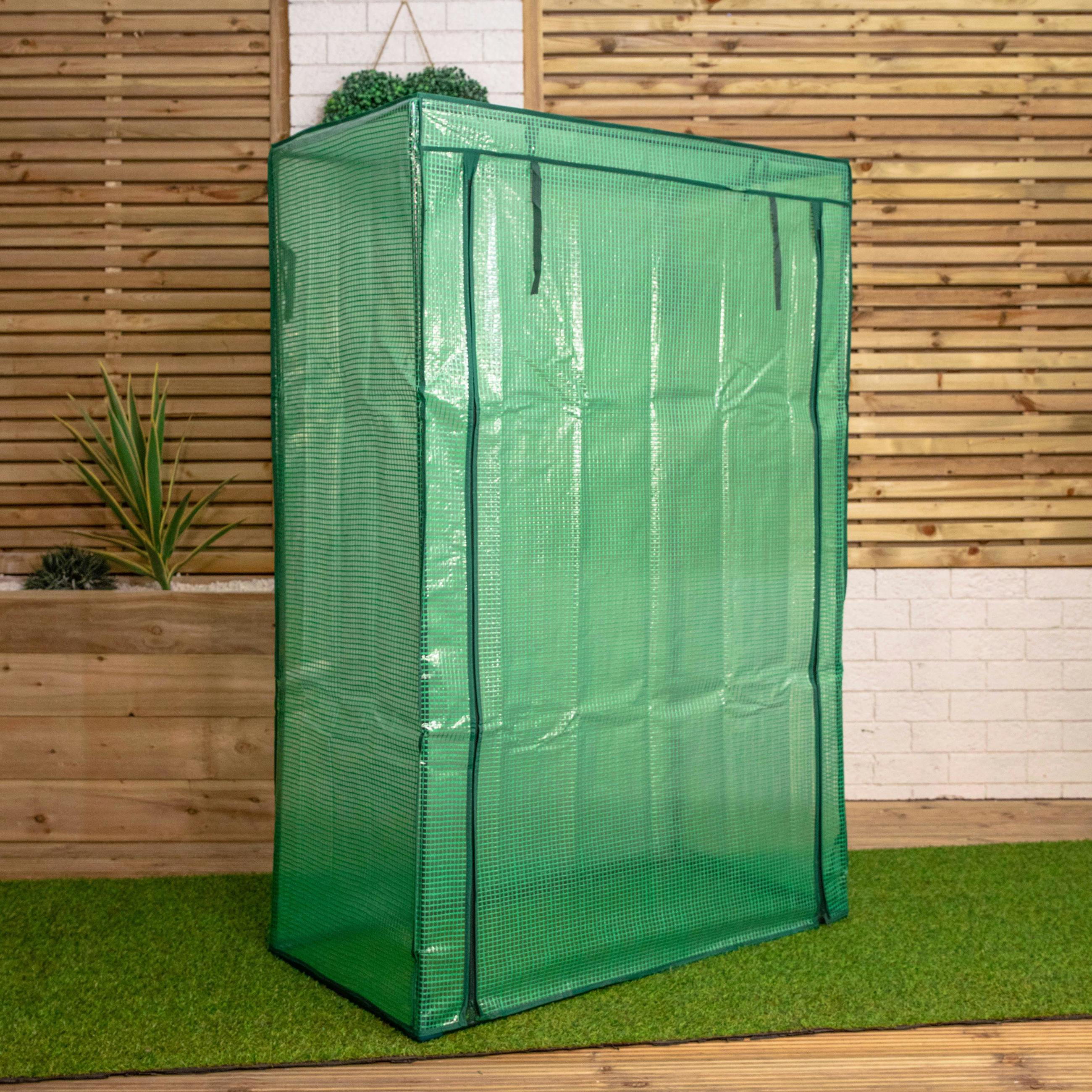 Rackhams 1.5M X 1M Outdoor Tomato Greenhouse With Steel Frame And Protective Pe Cover