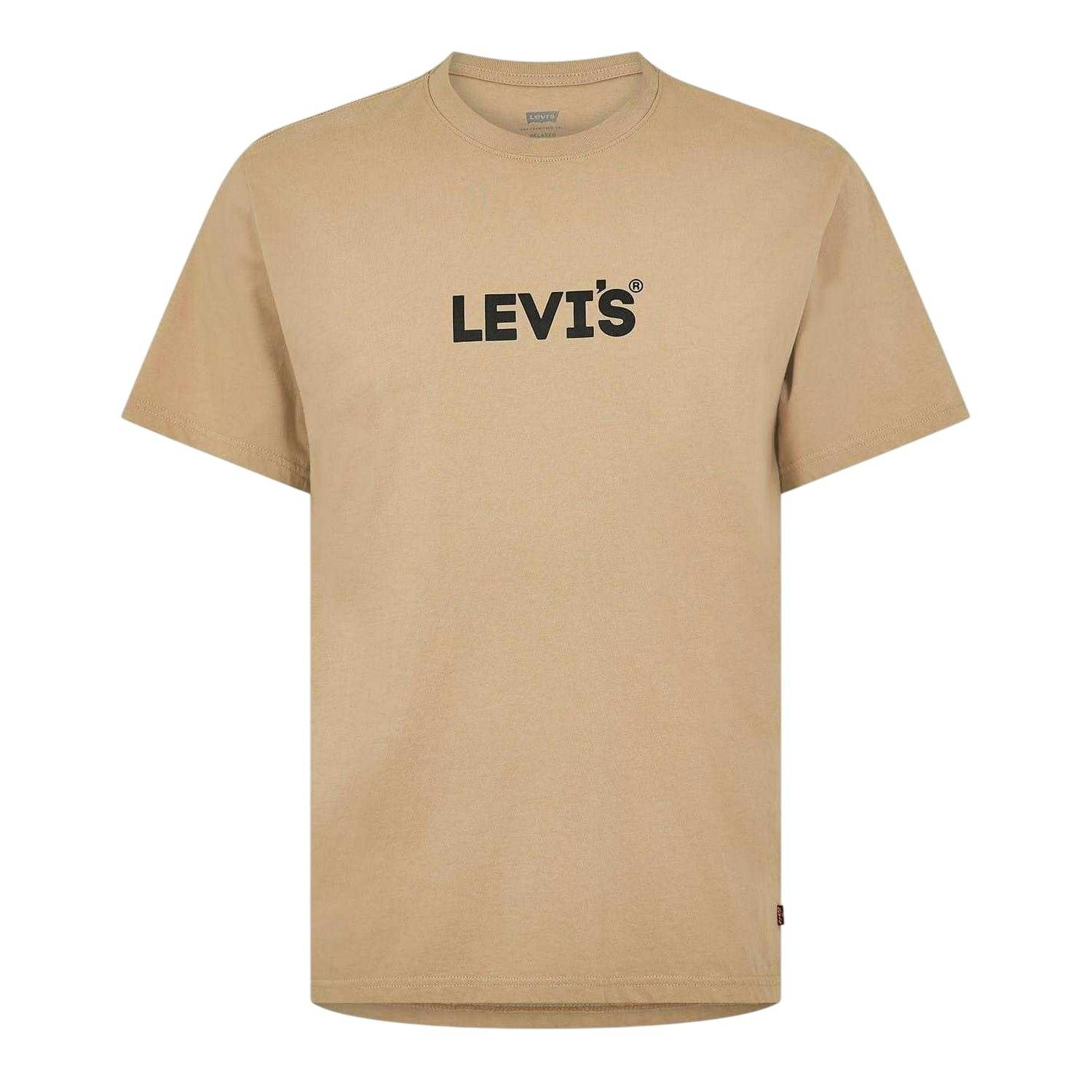 Levis Men's Beige Logo Cotton T-Shirt - Xs - 100% Mixed