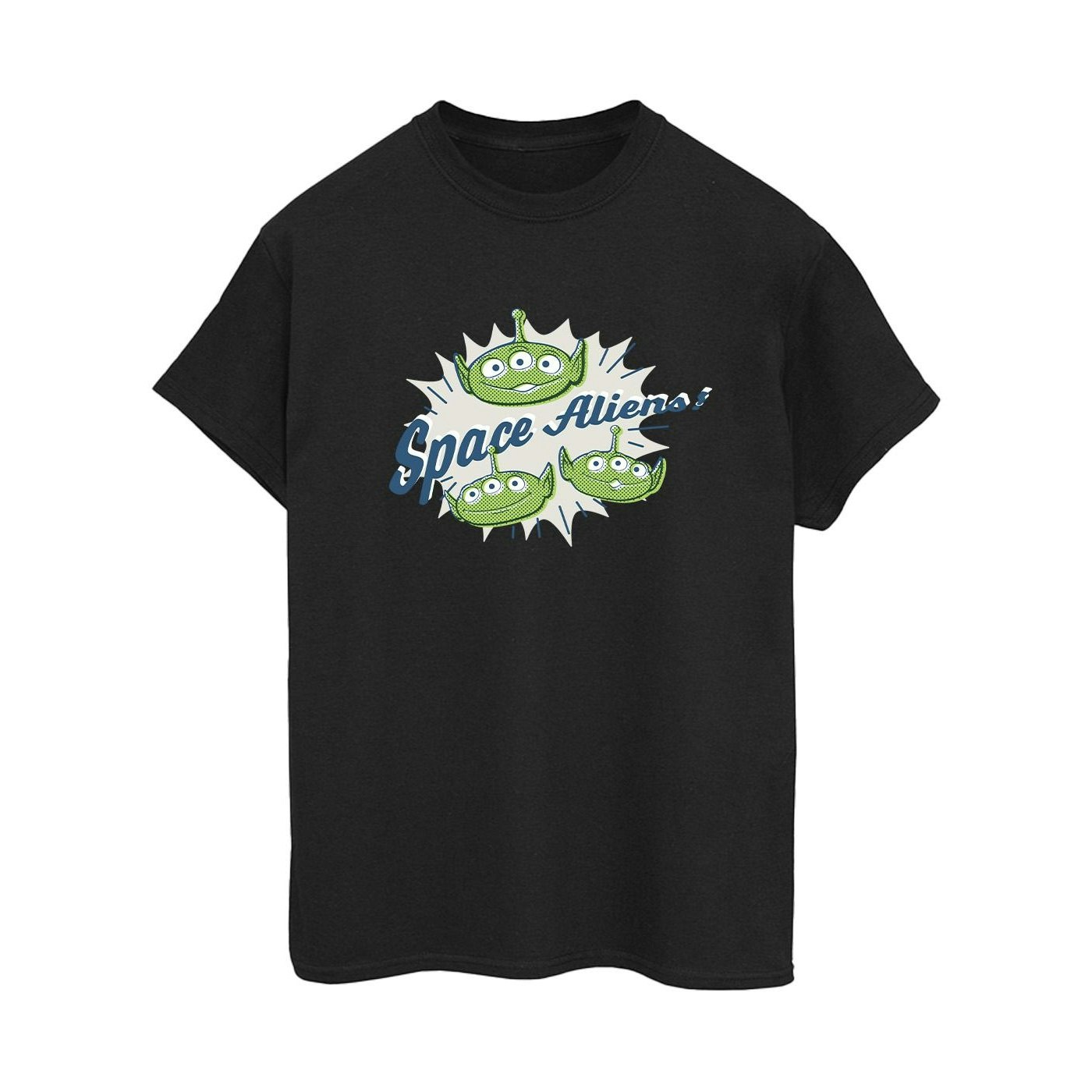 Disney Women's Black / Toy Story Aliens Cotton Boyfriend T-Shirt - Xxl