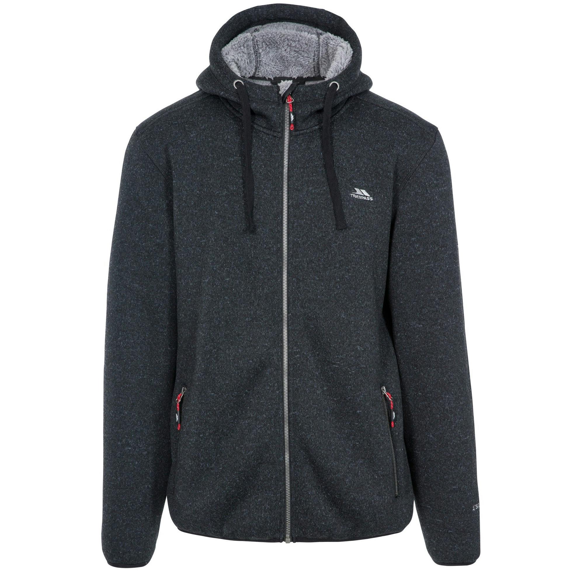 Trespass Men's Black Tableypipe Fleece Jacket - Marl - Xxl - Marl - 100% Polyester