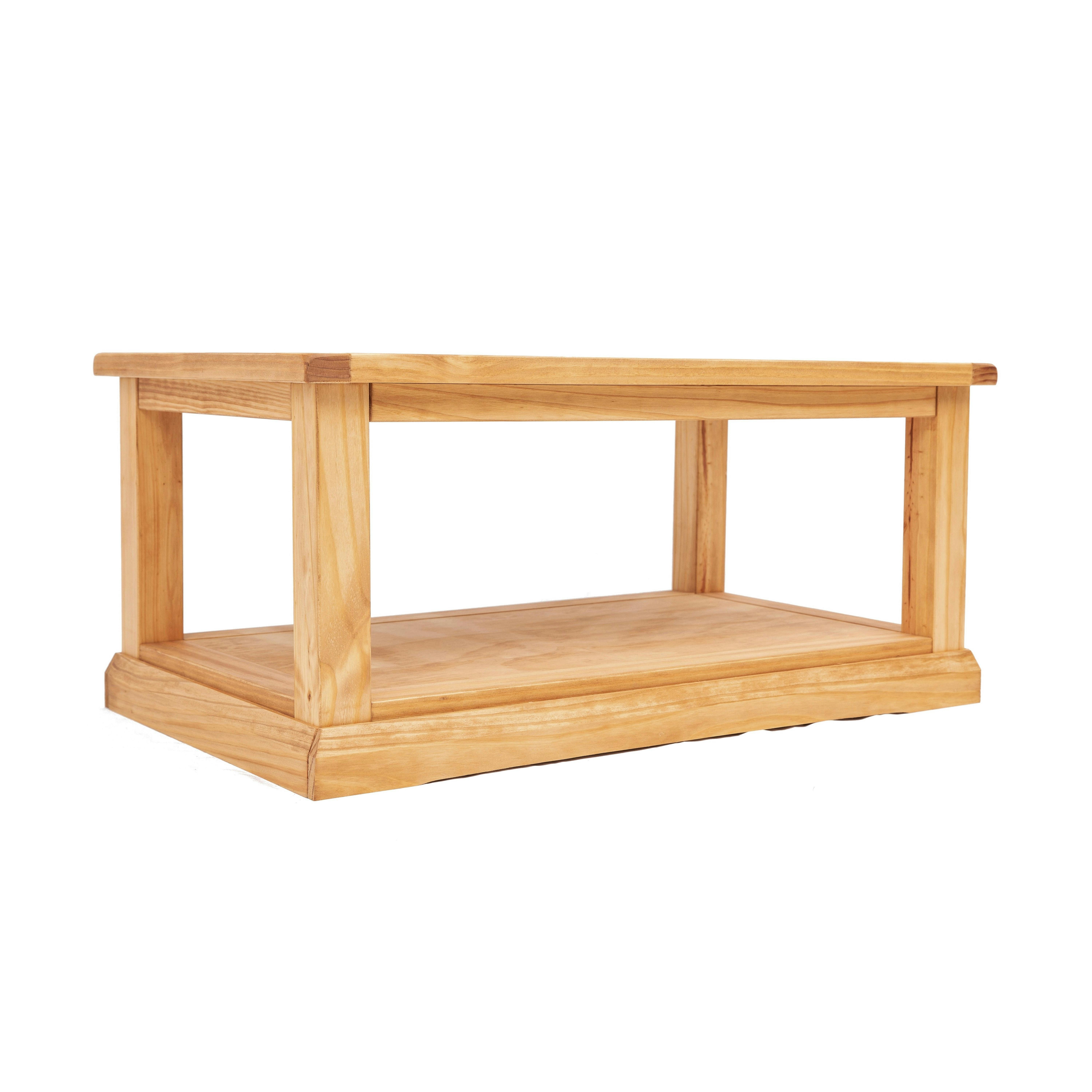 Cabinet Bits Light/Brown Coffee Table With Shelf - H45 W100 D60cm
