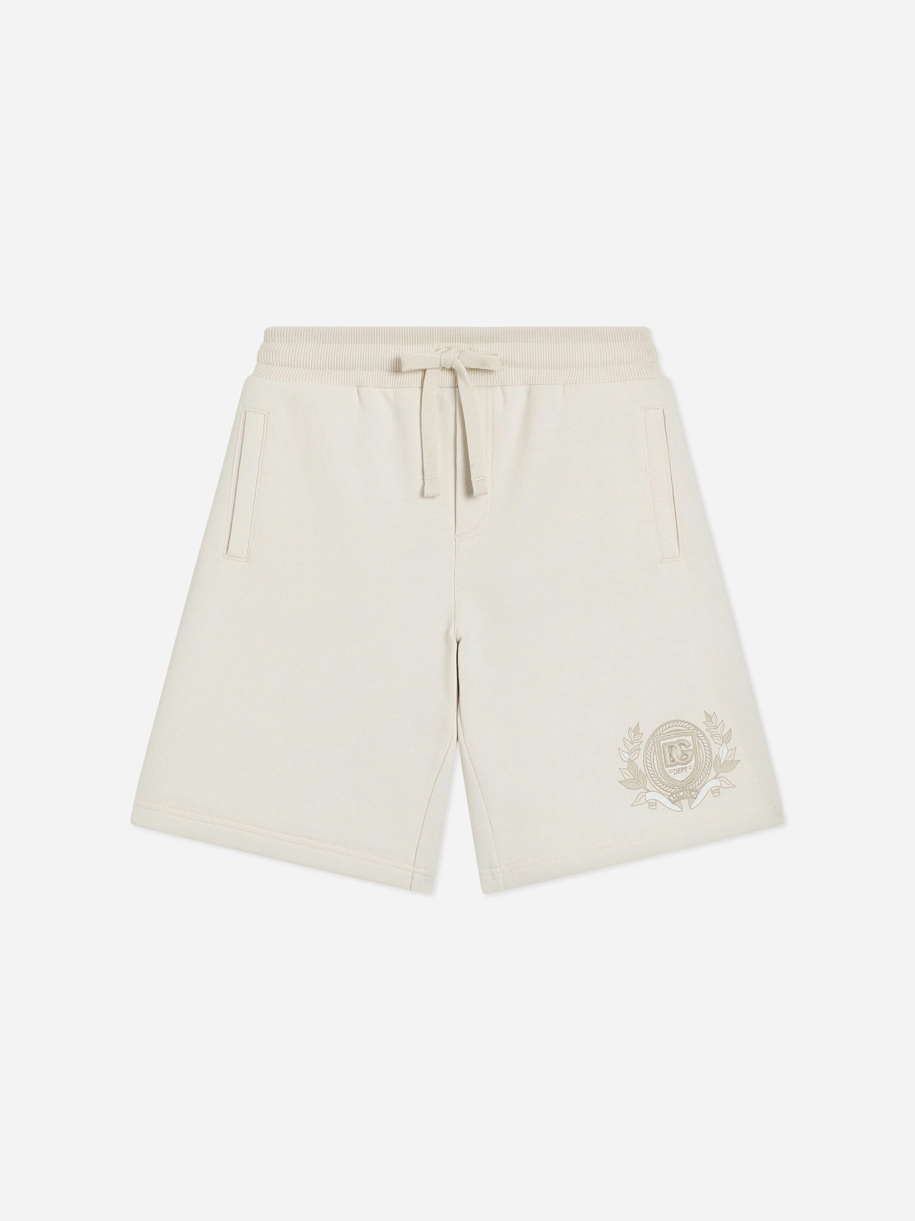 Dolce & Gabbana Kids Boys Ivory Dolce & Gabbana Logo Bermuda Shorts In - 3 Yrs
