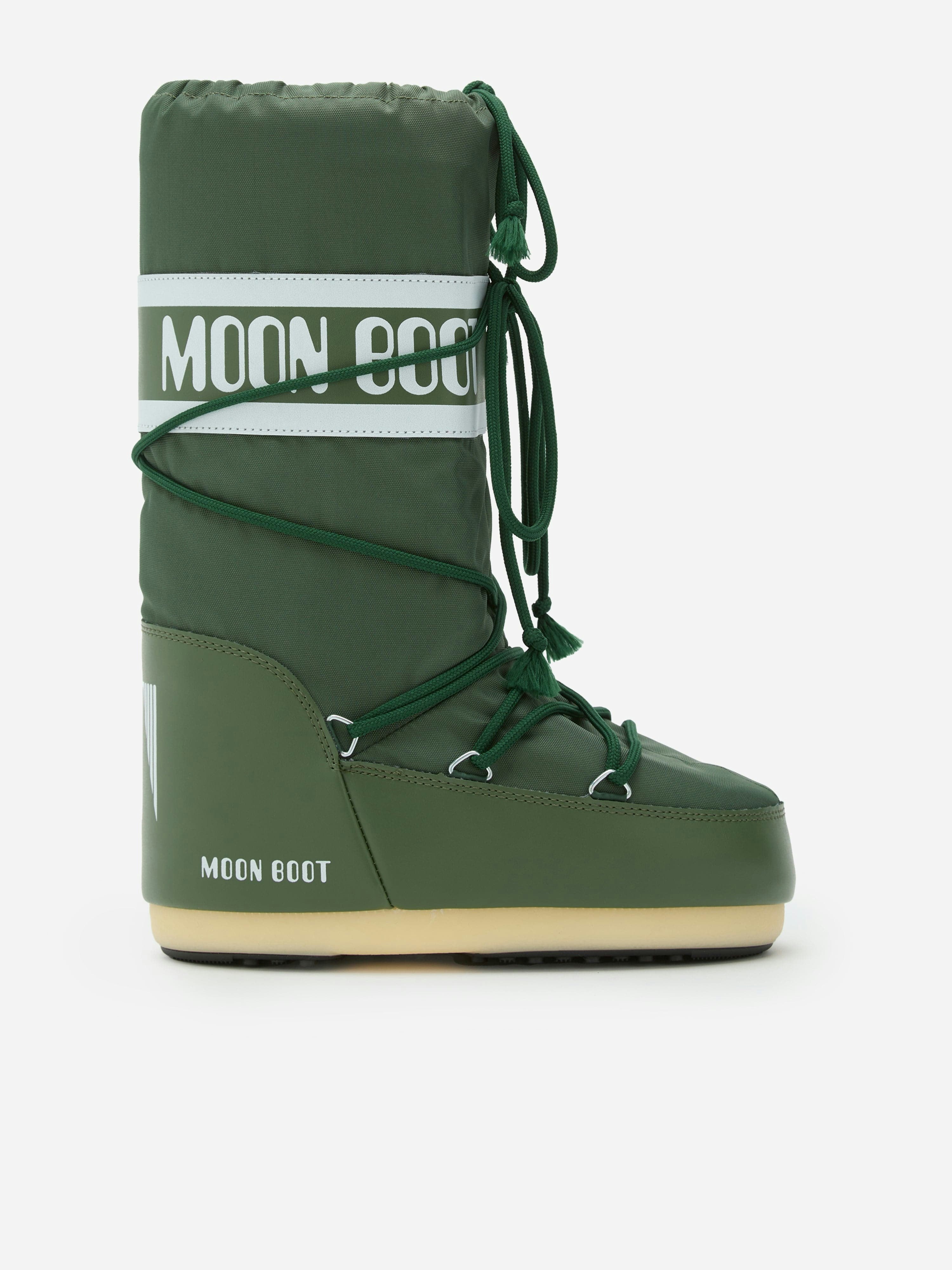 Moon Boot Unisex Kids Green Kids Icon Boots In - Eu 31 - 34 Uk 12.5 - 2