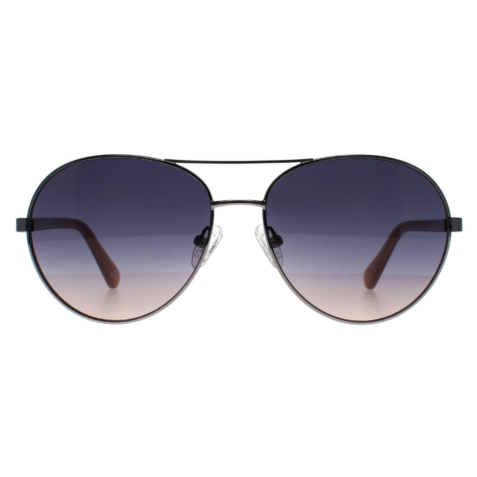 Guess Men's Light Gu5213 Shiny Nickeltin Sunglasses