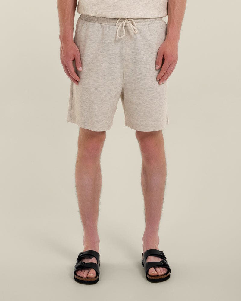 Larsson & Co Grey Sven - Soft-Touch Jersey Shorts - M - Melange