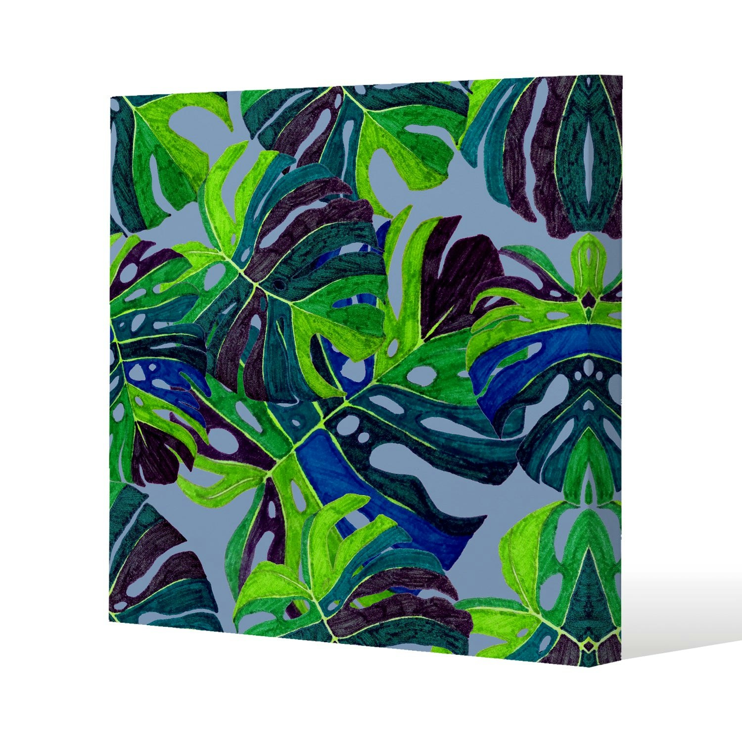 Rackhams Hand Drawn Exotic Plants (Canvas Print) - 61 X 61 X 4Cm