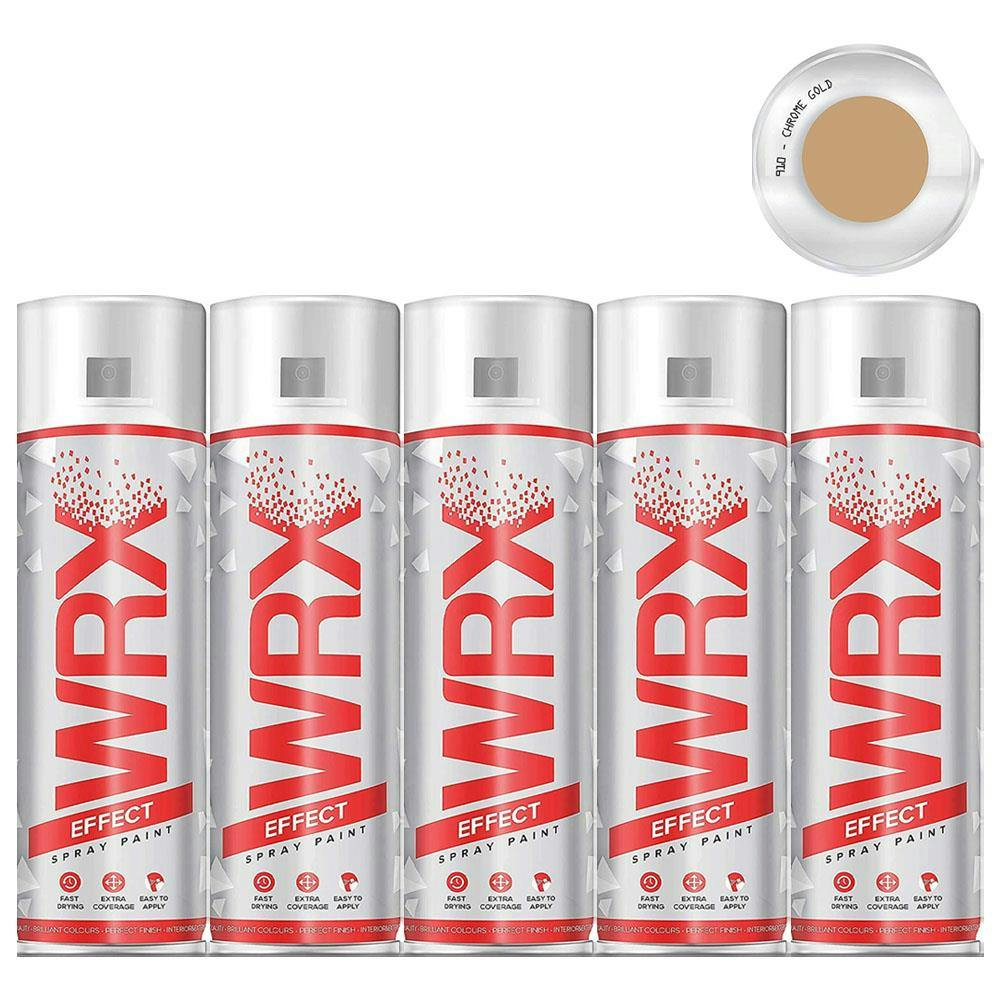 WRX Chrome Gold 910 Aerosol Spray Paint Multi Purpose Fast Dry 400ml (4) - Image 9