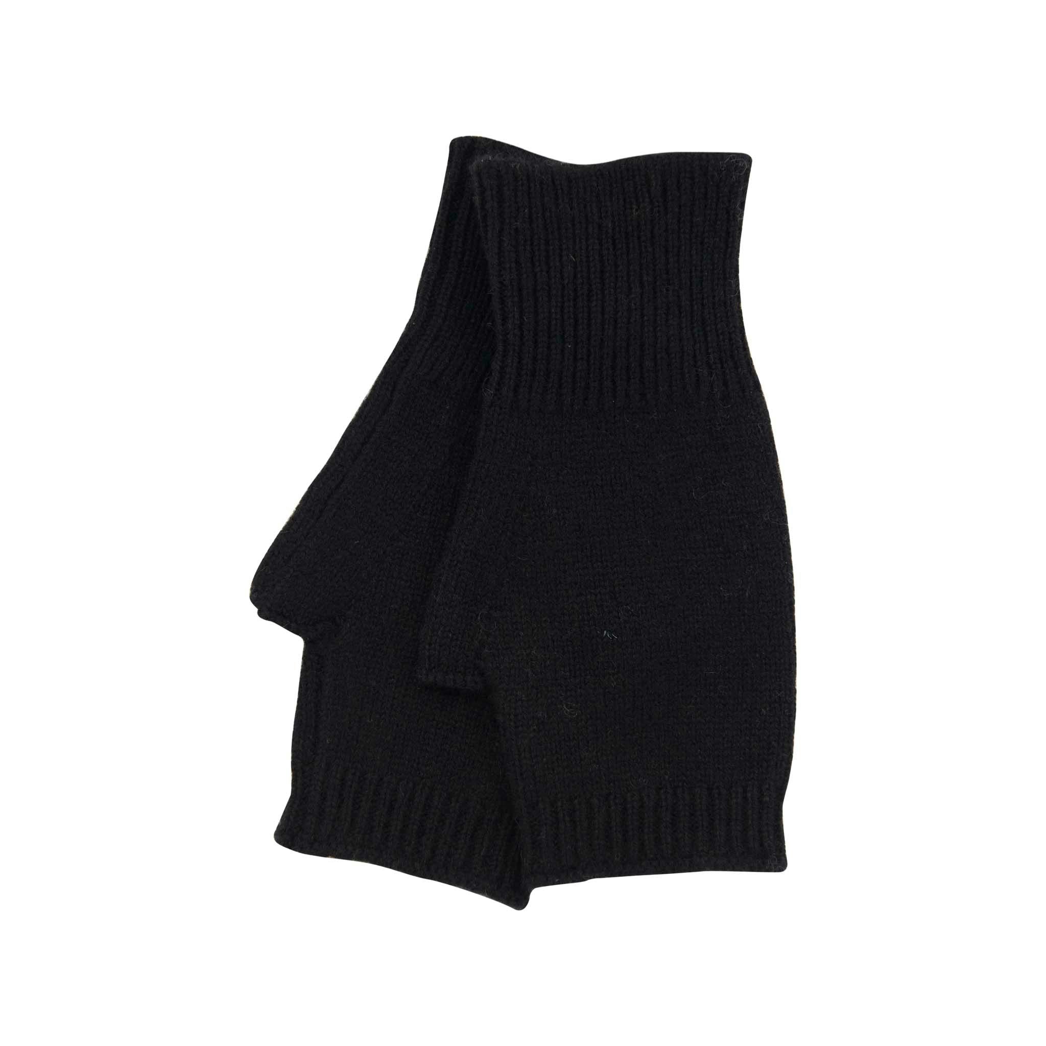 House Of Dalziel Black Cashmere Handwarmers