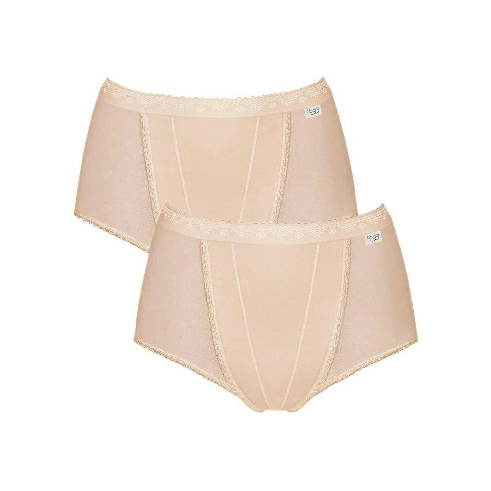 Sloggi Women's Control 2-Pack Maxi Briefs, Skin - 18