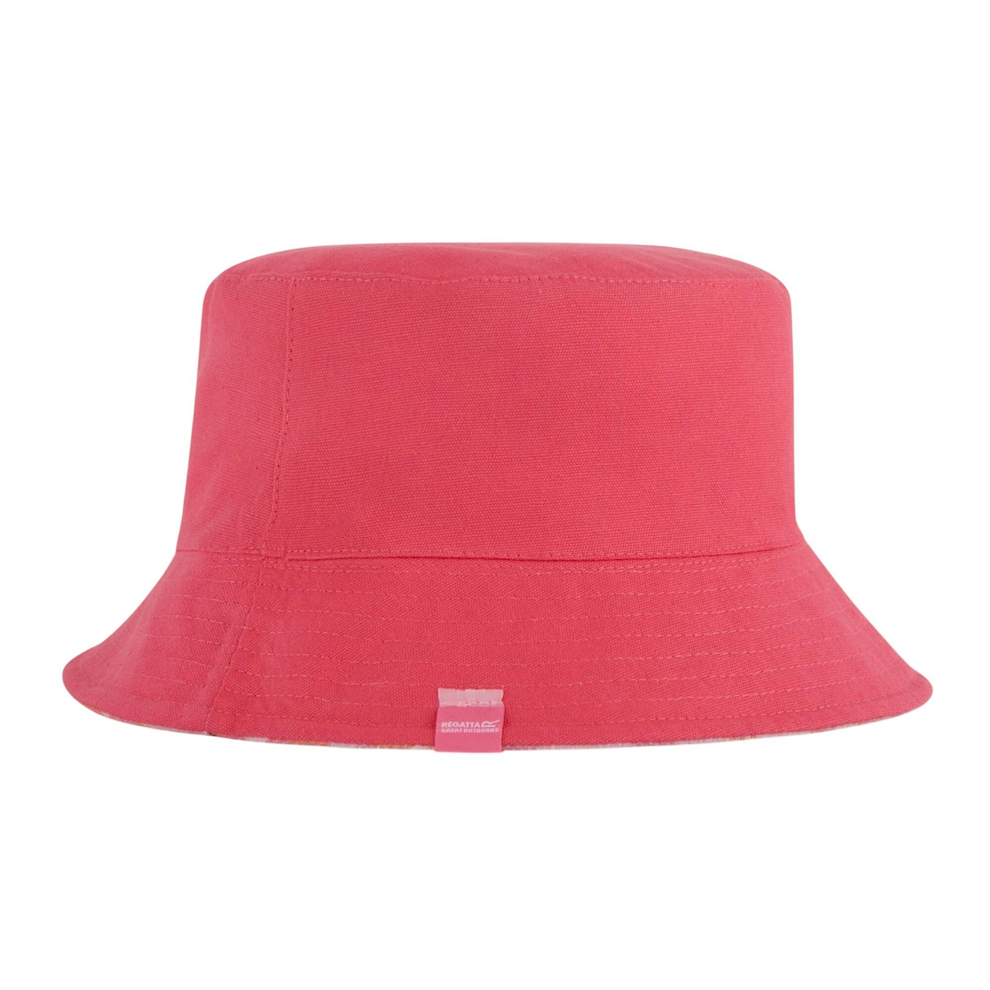 Regatta Pink Kids Flip Up Bucket Hat - Lemonade - 7-10 Years - Lemonade - 100% Bci Cotton