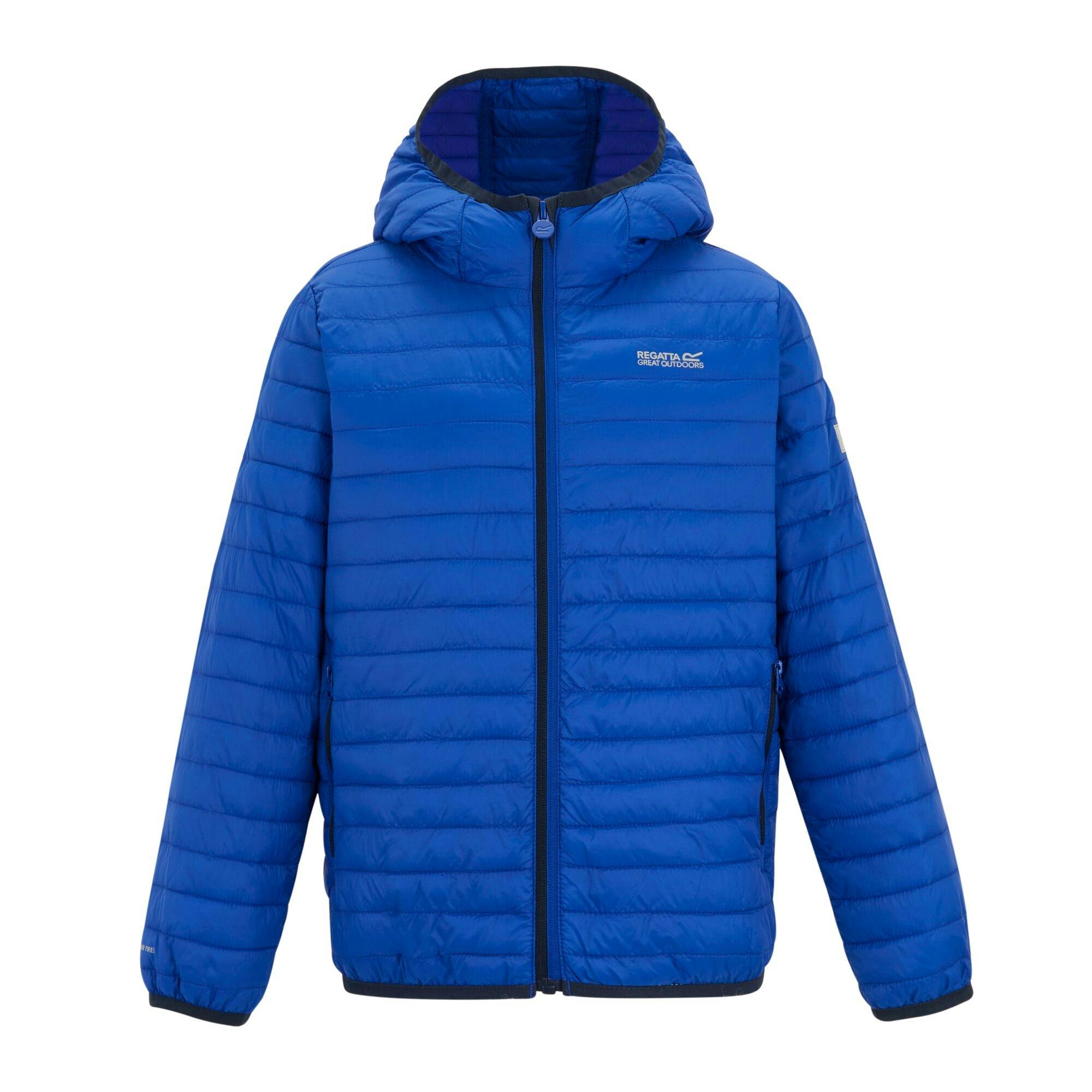 Regatta Blue Kids Hillpack Hooded Jacket - Olympian - 13 Years - Olympian - 100% Polyamide