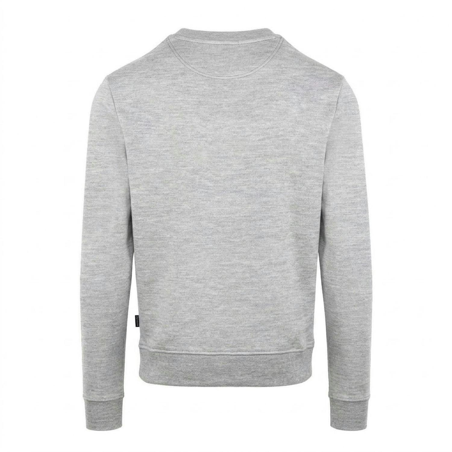 Aquascutum Men's Grey Ribbed Collar Sweatshirt - Xl - 100% Mixed
