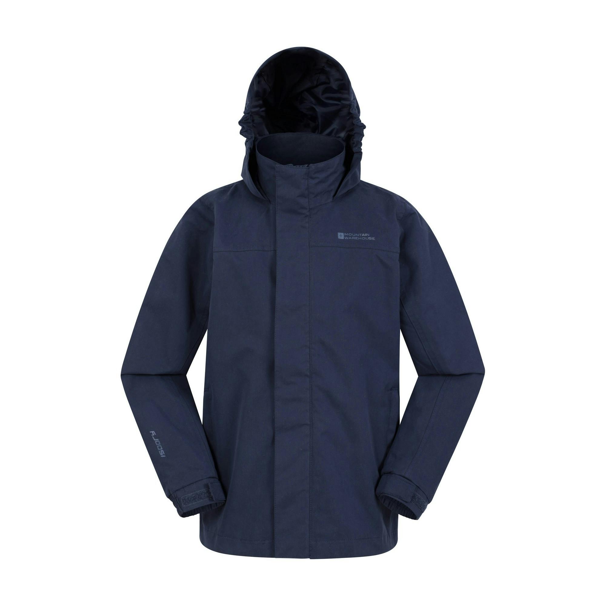 Mountain Warehouse Childrens/Kids Solar Waterproof Jacket - Navy - 9-10 Years - Navy - 100% Polyester