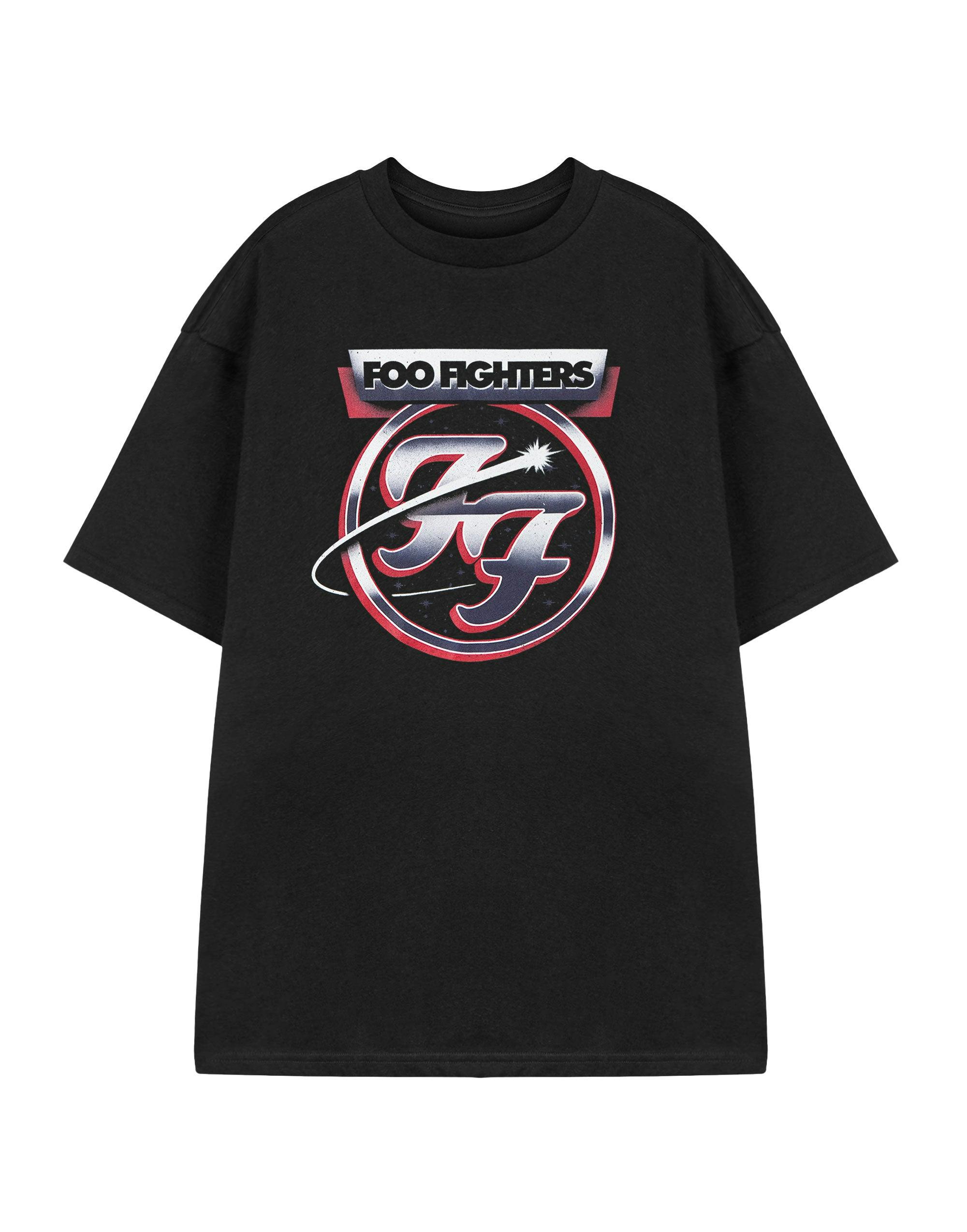 Vanilla Underground Men's Black Foo Fighters Chrome Short Sleeved T-Shirt - XXX-Large