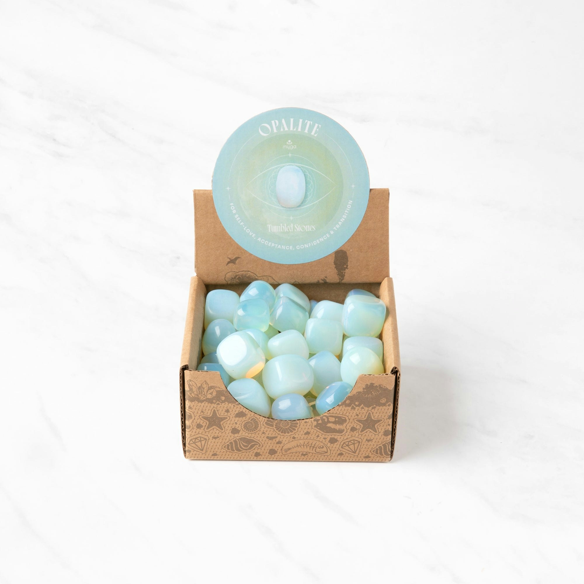 Myga Green/Gold/Red 20-30Mm Tumbled Stone - Opalite
