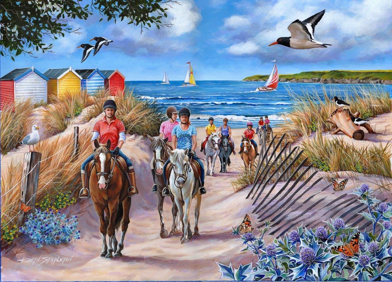 The House Of Puzzles Sea Horses - Big 500 Piece Jigsaw Puzzle