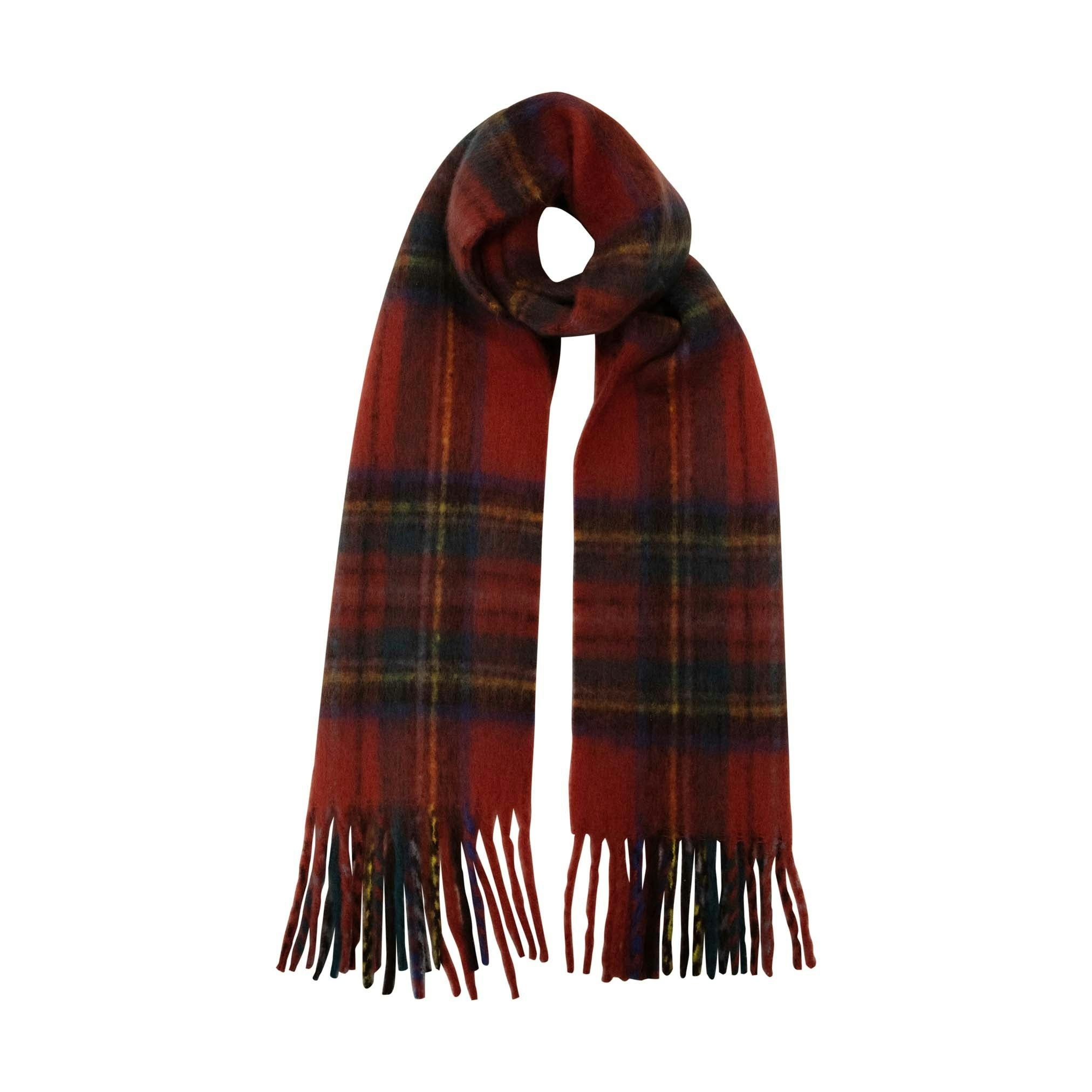 Heritage Traditions Red Soft Touch Herringbone Blanket Scarf - Tartan