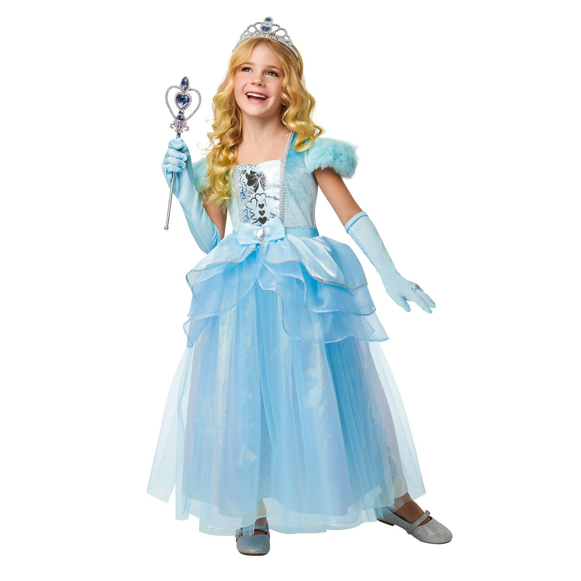 Bristol Novelty Girls Blue Princess Costume - 7-8 Years