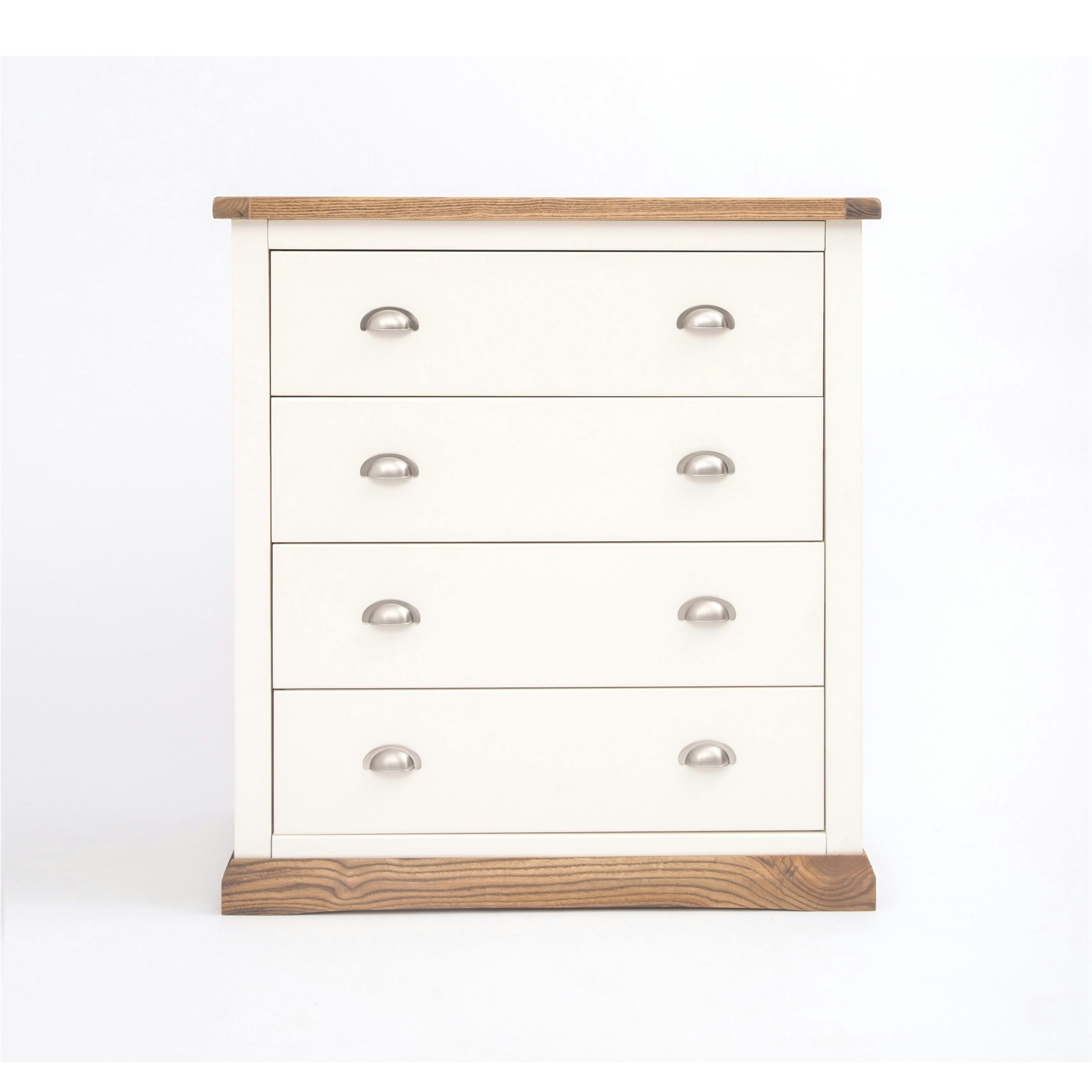 Cabinet Bits Tropea 4 Drawer Chest - White / Brass - Image 2
