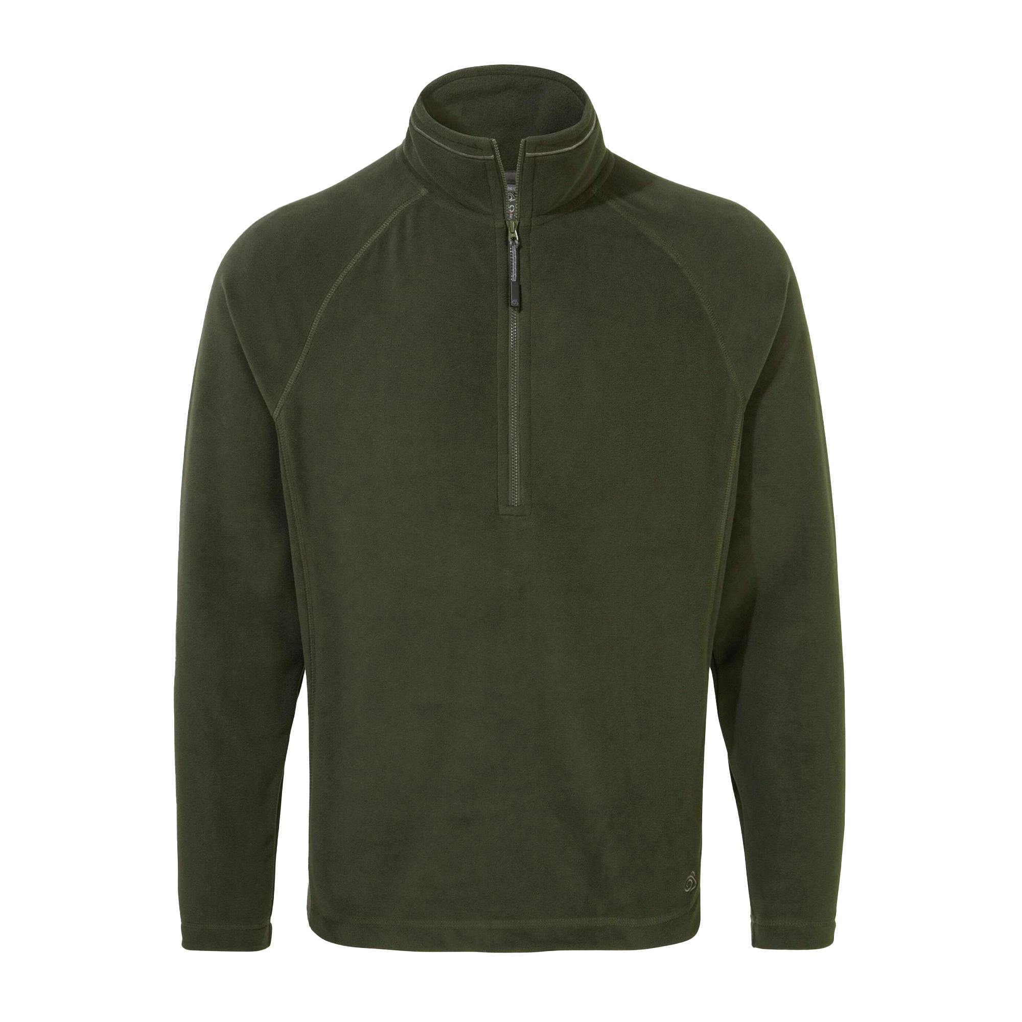 Craghoppers Men's Dark/Green Expert Corey 200 Half Zip Fleece Top - Cedar - 3XL - Cedar - 100% Recycled Polyester