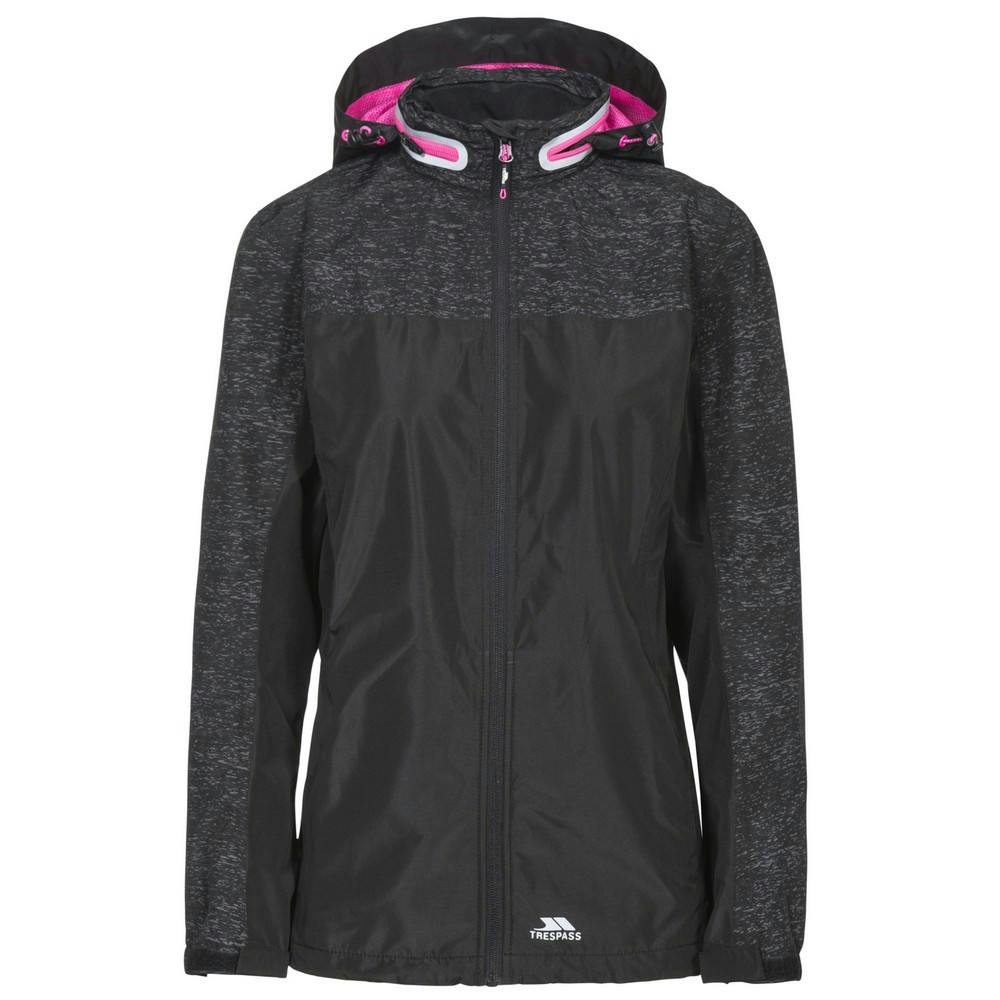 Trespass Women's Black Attraction Jacket - Reflective Print - Xxs - Reflective Print - 100% Polyester