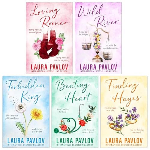 Various Publishers Magnolia Falls Series By Laura Pavlov 5 Books Collection Set (Loving Romeo, Wild River, Forbidden King, Beating Heart And Finding Hayes)