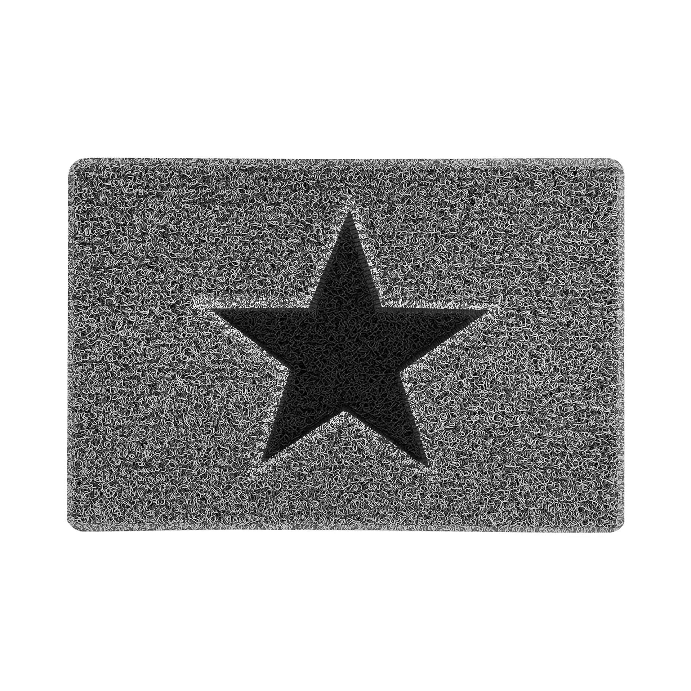 Nicoman Inlay Star Doormat - Clearance - Charcoal - 60Cm X 40Cm