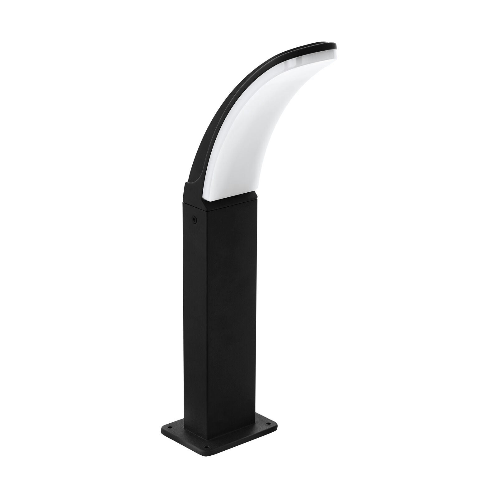 Rackhams Light/Black Ip44 Outdoor Pedestal Aluminium 11W Built In Led Wall Post Lamp