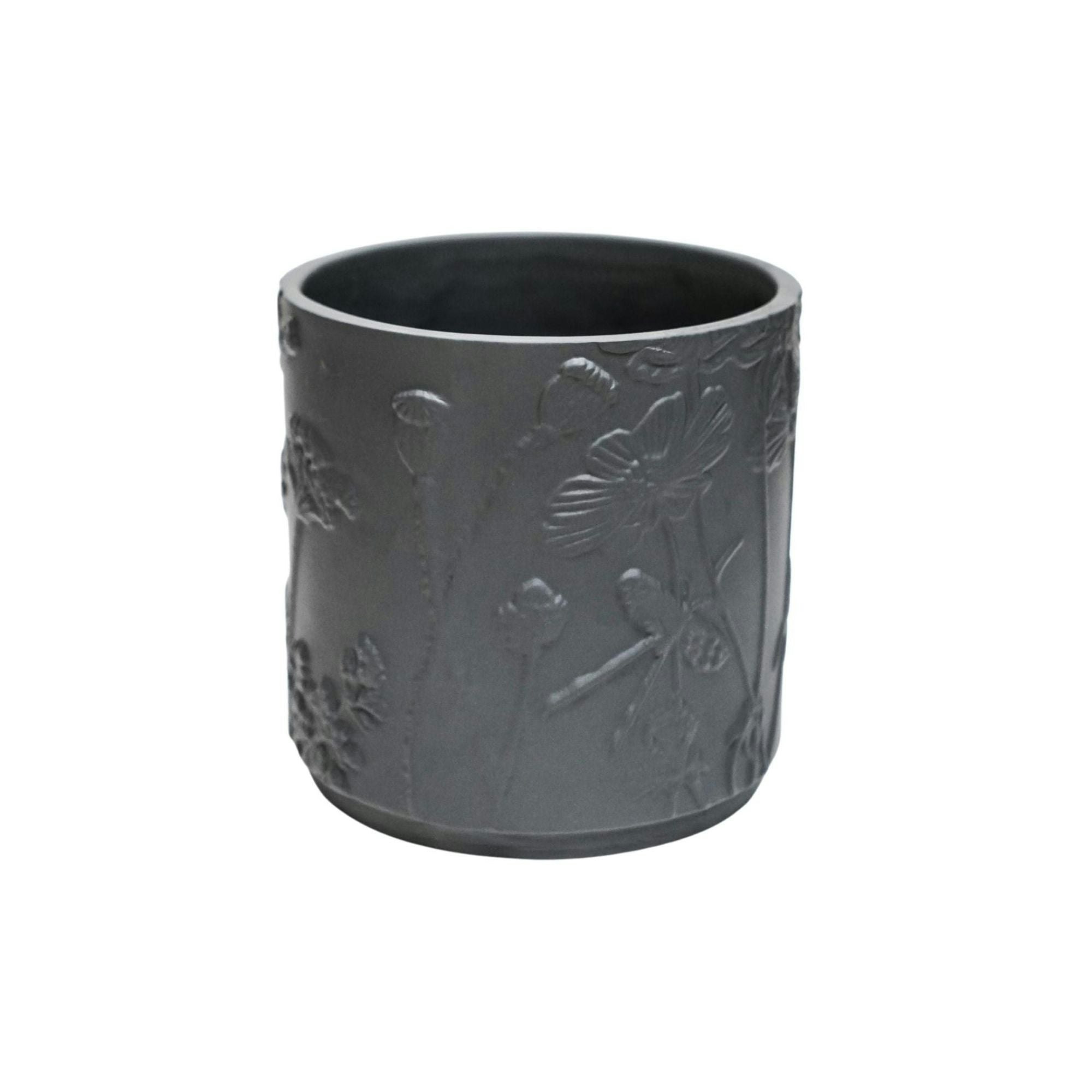 Rackhams Black/Dark Kew Stoneware Meadow Planter Midnight - 18Cm