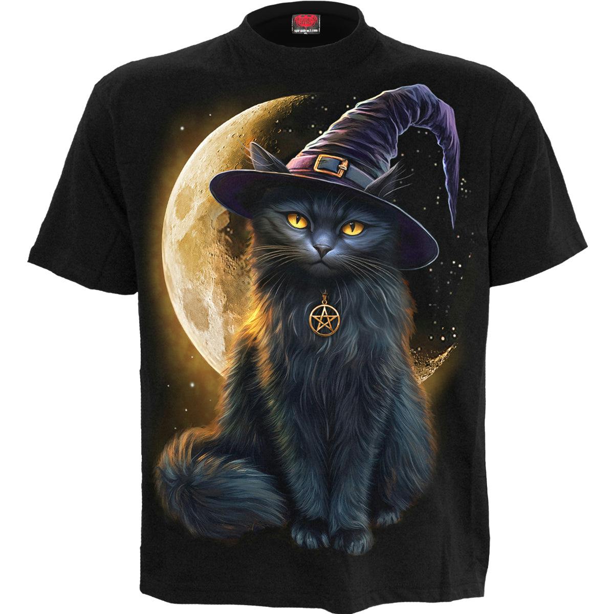Spiral Direct Black Familiar Magic - Front Print T-Shirt - Xl - Digital - Digital