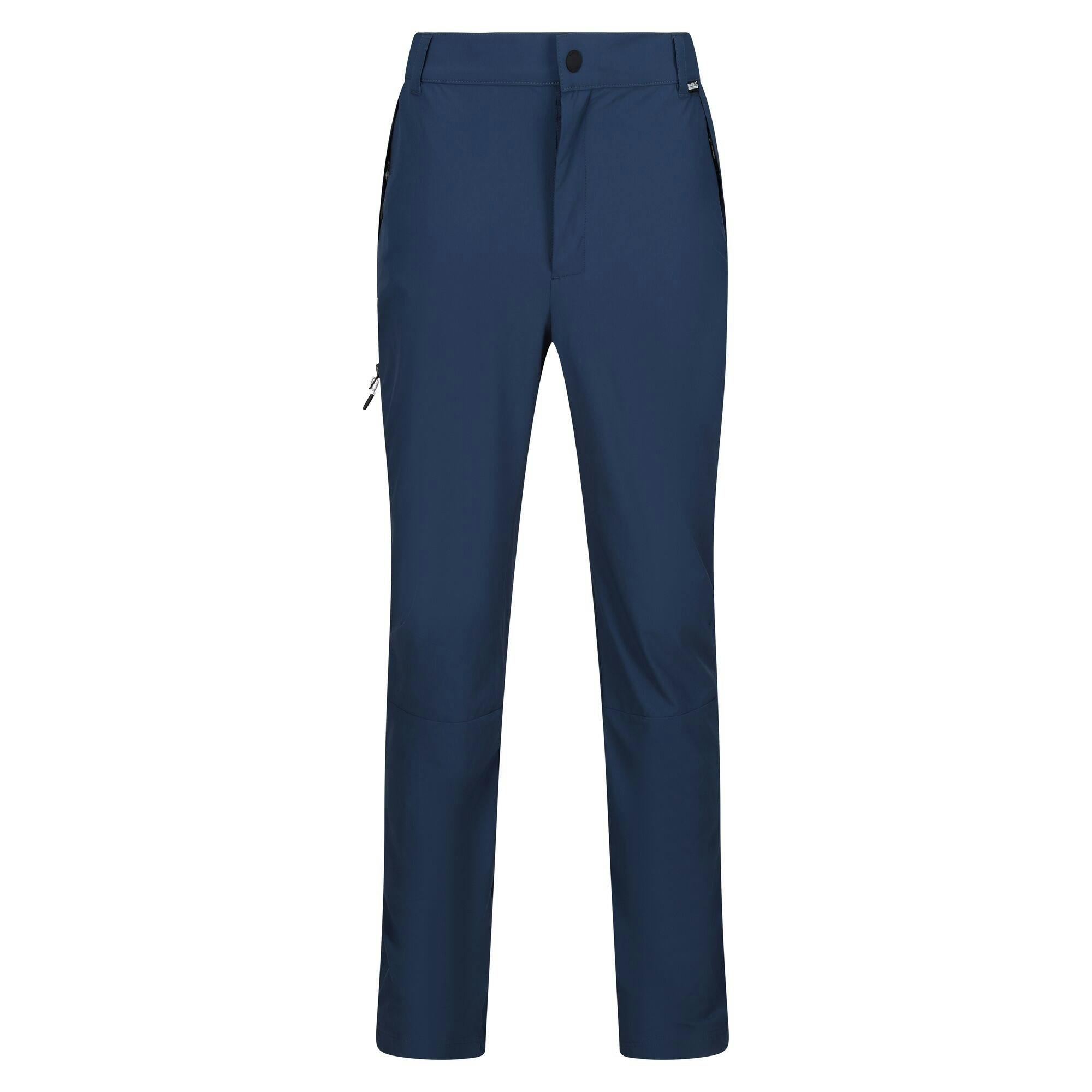 Regatta Men's Light Travel Packaway Trousers - Moon Denim - 38R - Moon Denim - 86% Polyamide/14% Elastane