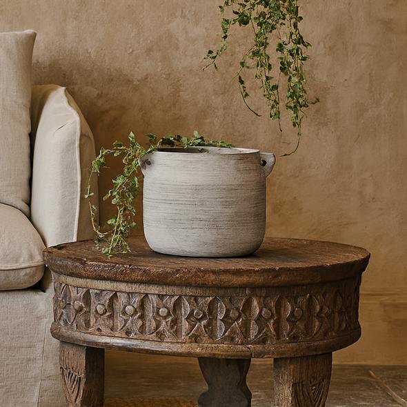 Rackhams Grey Sundrift Soft Stone Hydria Stoneware Plant Pot