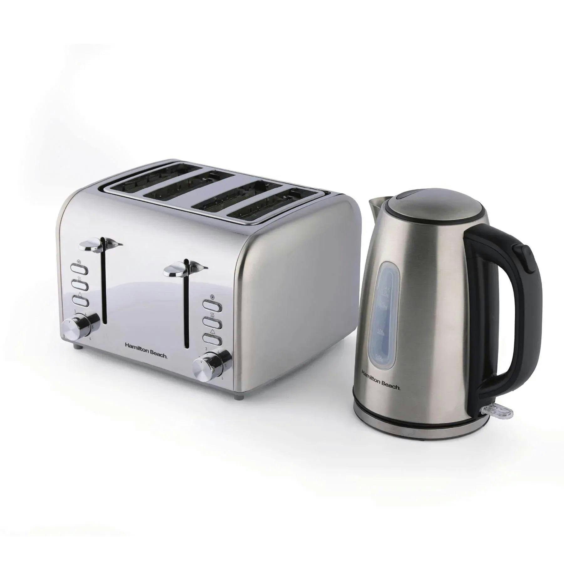 Hamilton Beach Rise Brushed Kettle & 4 Slice Toaster Bundle - Image 3