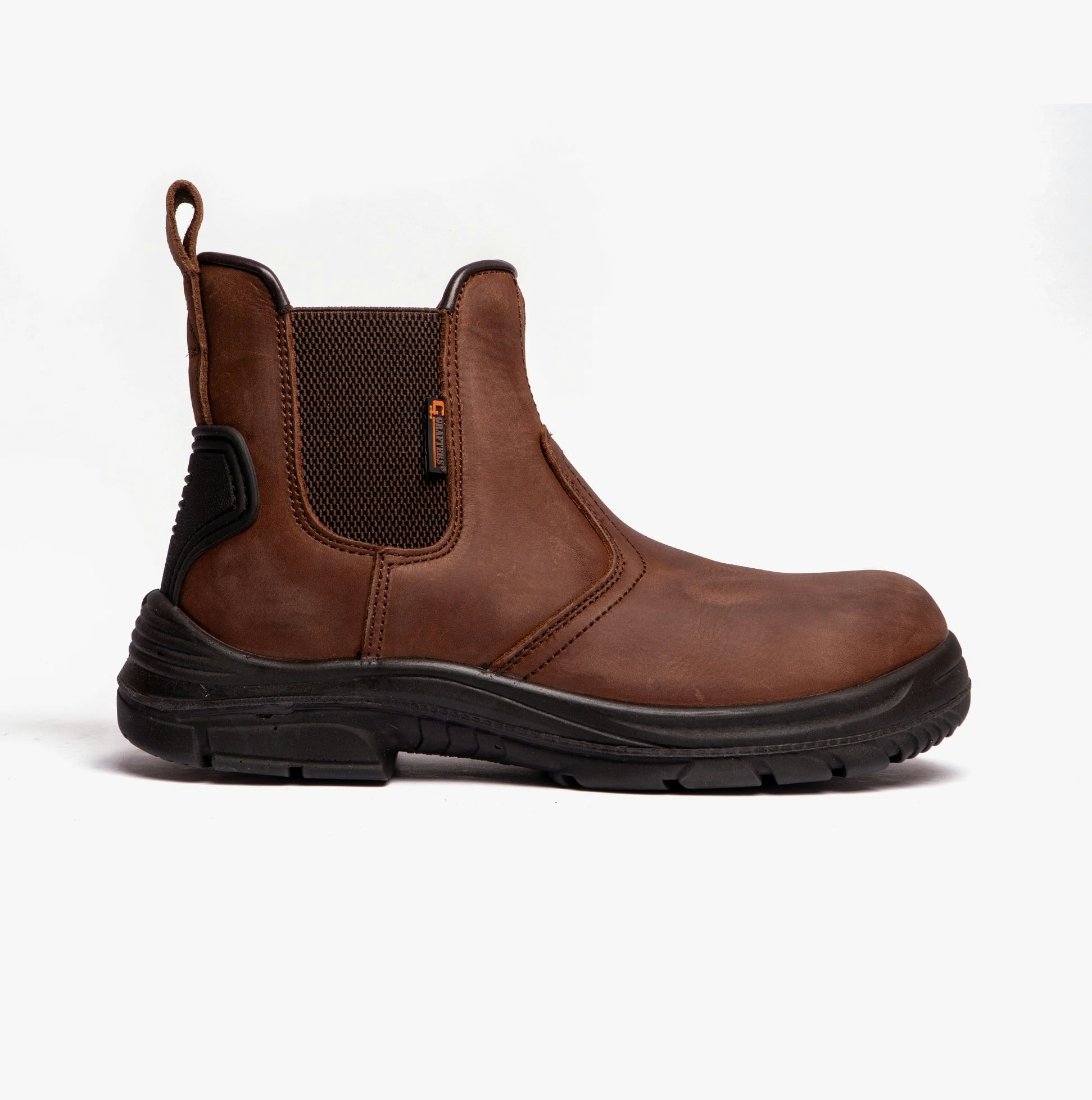 Grafters Men's Brown M9509b Super Wide Dealer Safety Boots - Uk 8