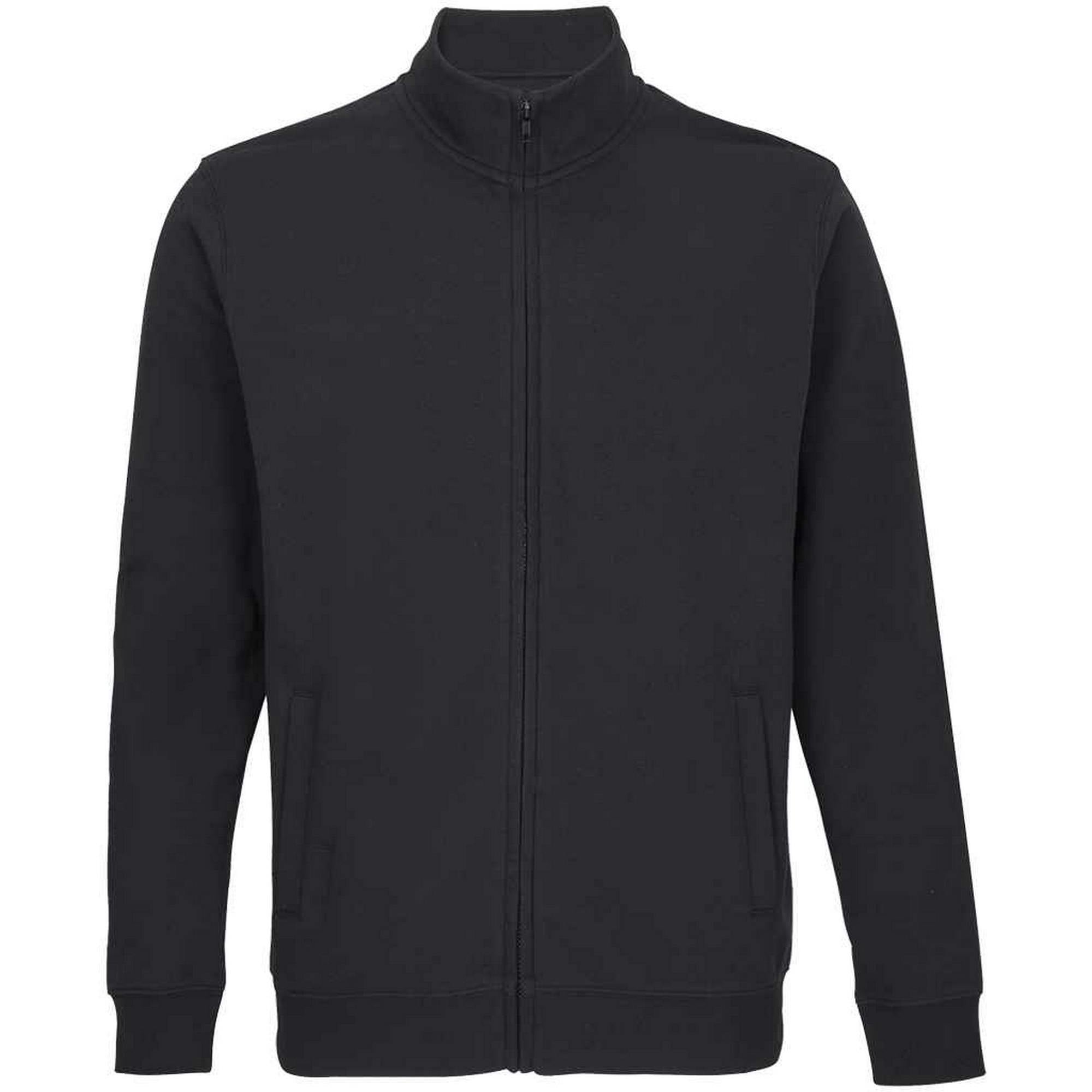 Sols Unisex Black Adult Cooper Marl Full Zip Jacket - Xs - 80% Cotton/20% Recycled Polyester