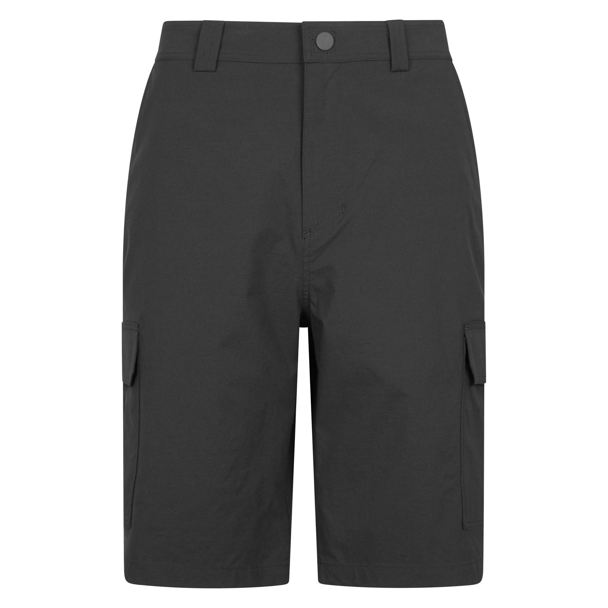Mountain Warehouse Men's Black Delta Stretch Cargo Shorts - 36R - 95% Polyamide/5% Elastane
