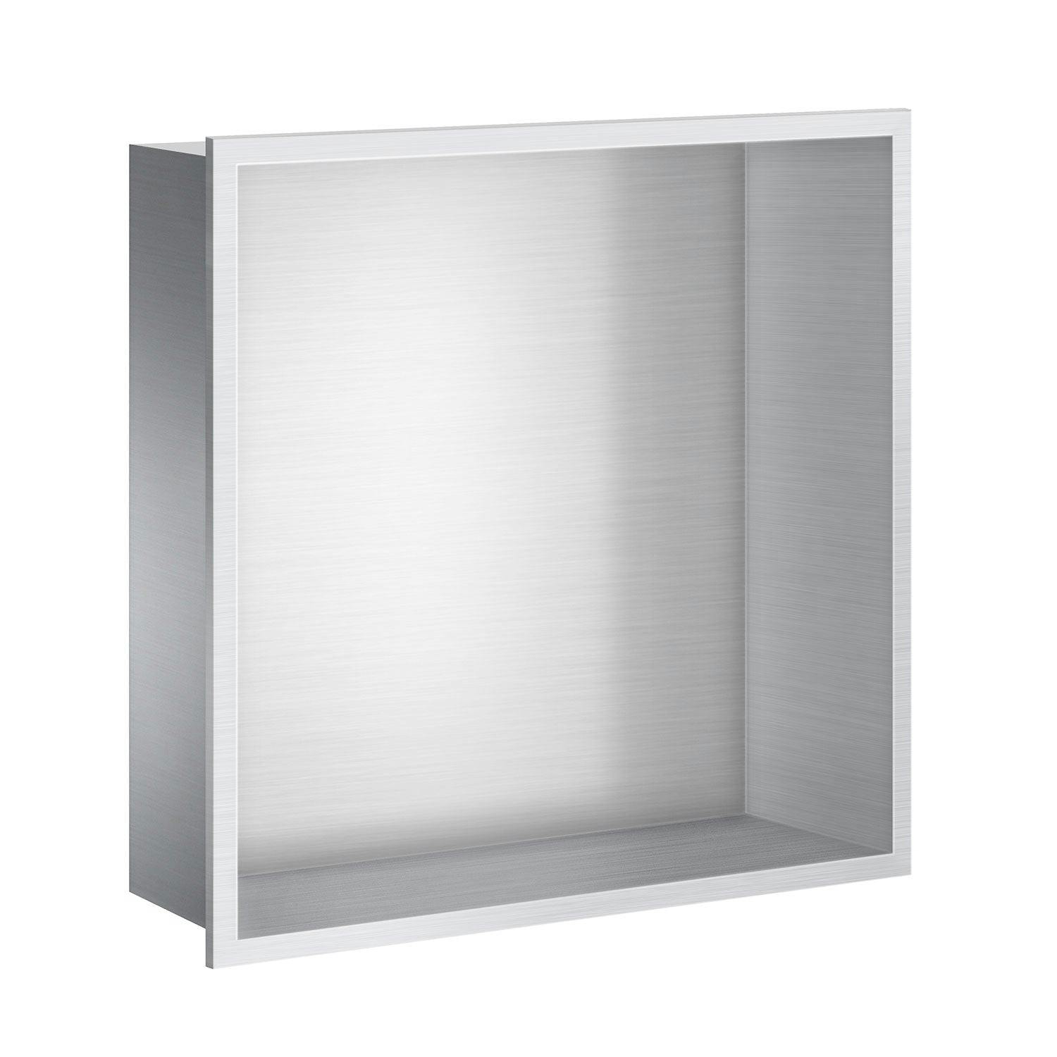 Rackhams Brushed Stainless Steel Shower And Bathroom Wall Niche (300 X 300Mm)