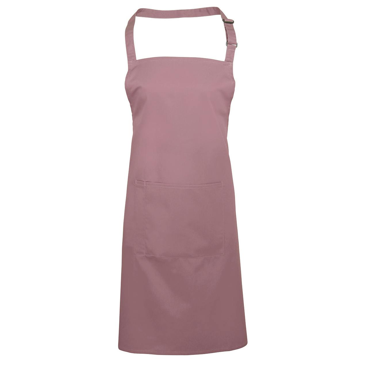 Premier (One Size, Rose) Ladies/Womens Colours Bip Apron With Pocket / Workwear - Image 2