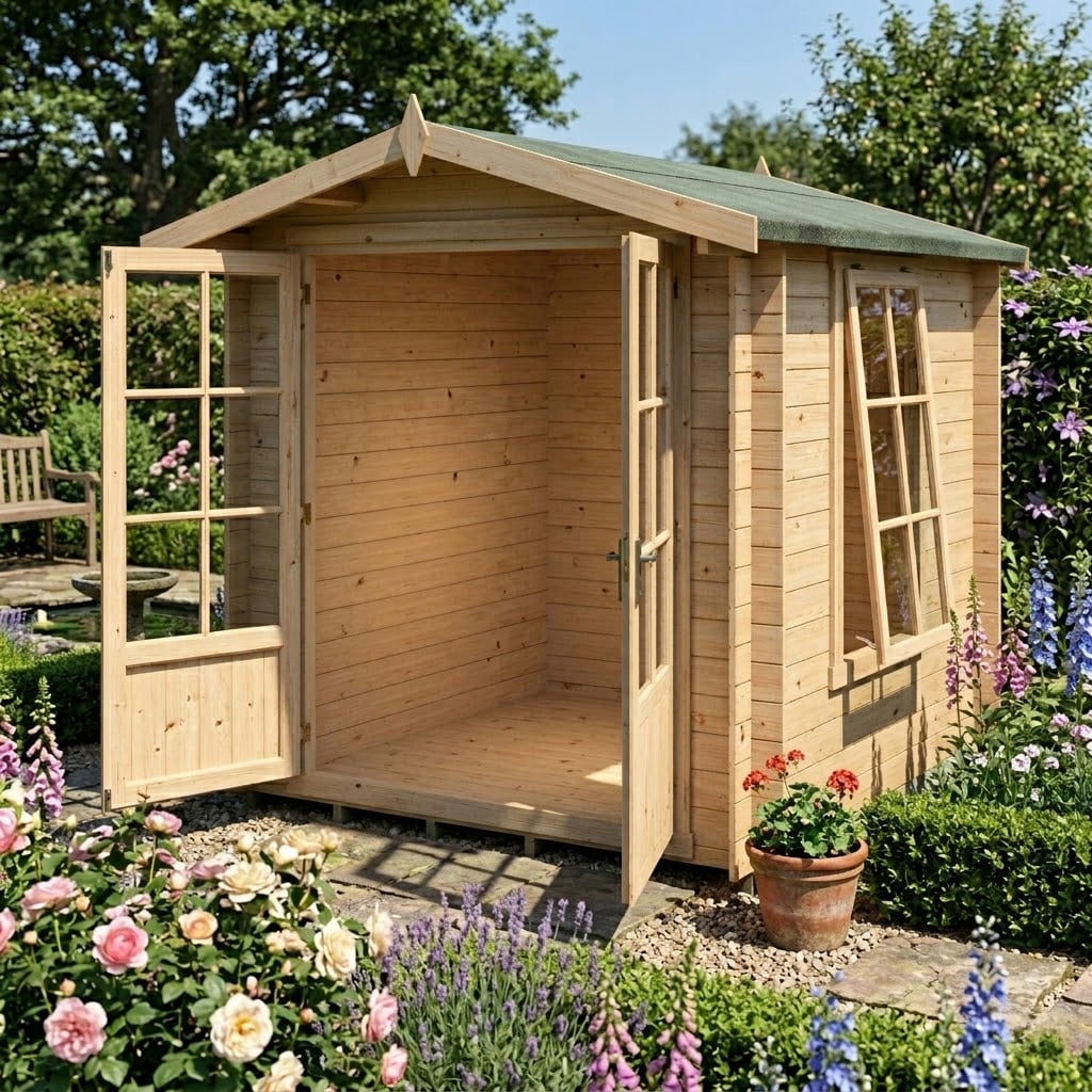 Shire Light Barnsdale 7X7 Log Cabin 19Mm Interlock Cladding