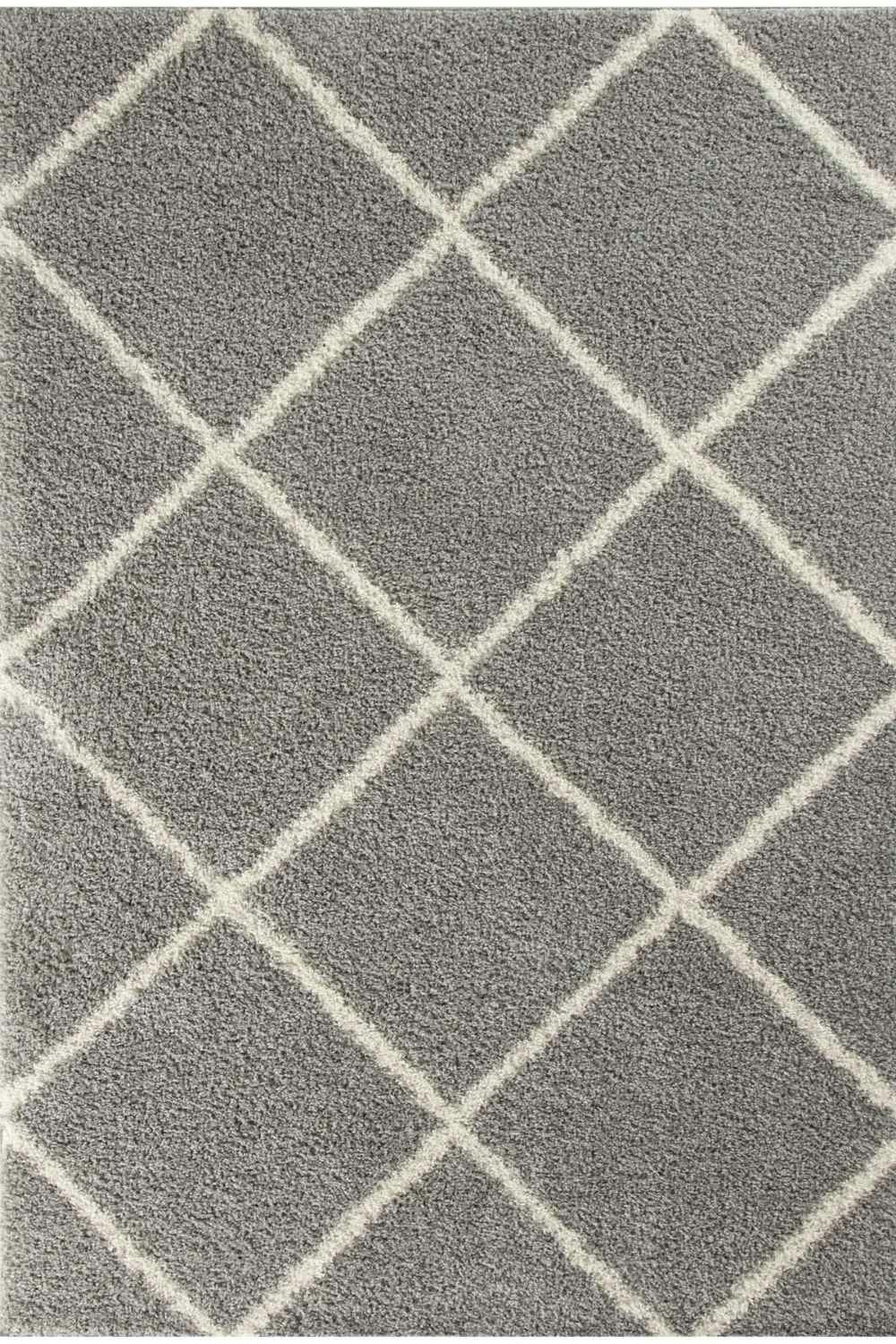 The Rugs Grey Moroccan Shaggy Rug | 510 - 80X150 Cm
