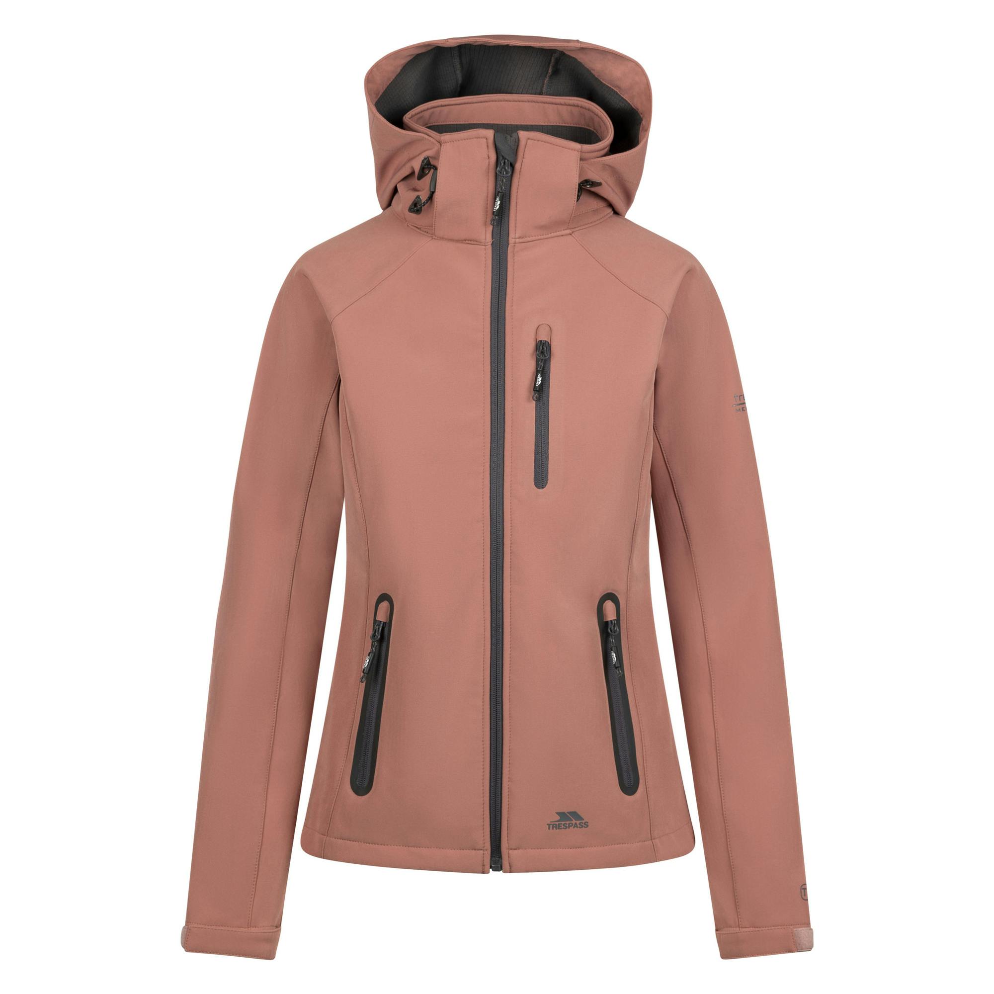 Trespass Women's Bela Ii Waterproof Soft Shell Jacket - Clay - L - Clay - 94% Polyester/4% Elastane/2% Tpu