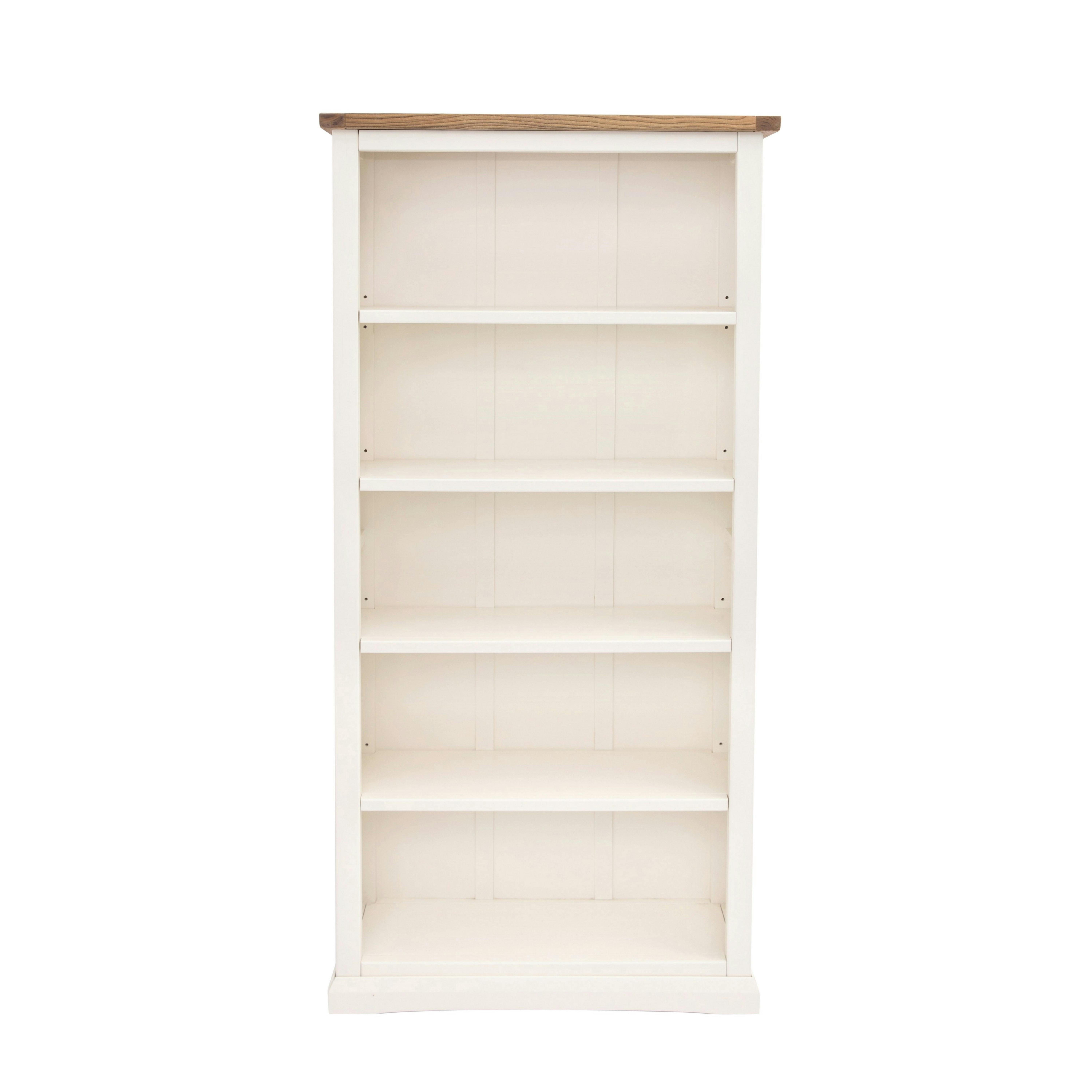 Rackhams White Bookcase With Plinth 180X90x30cm - Off