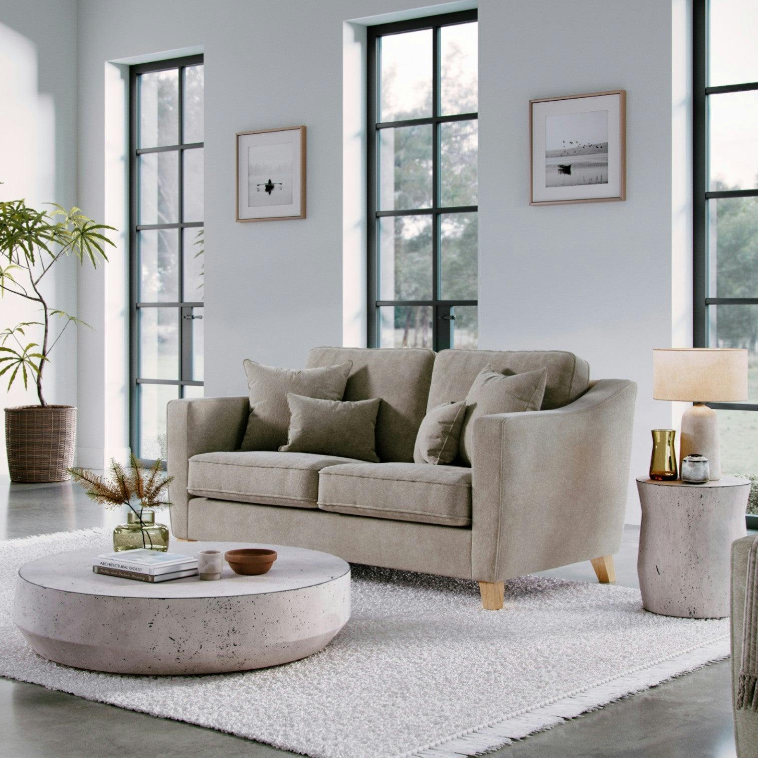 The Great Sofa Company The Elton Small Sofa - Stone