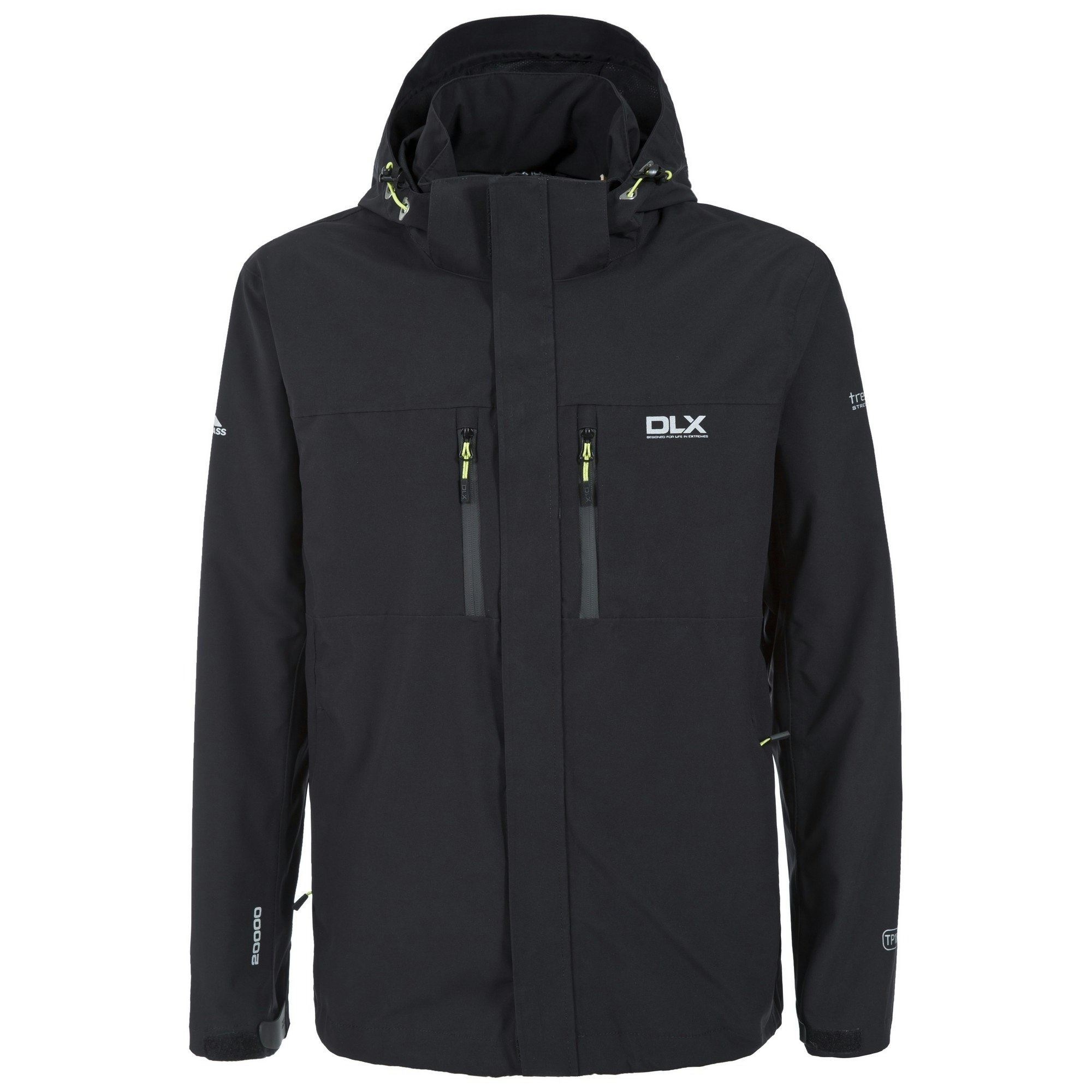 Trespass Men's Black Oswalt Dlx Waterproof Jacket - Xxl