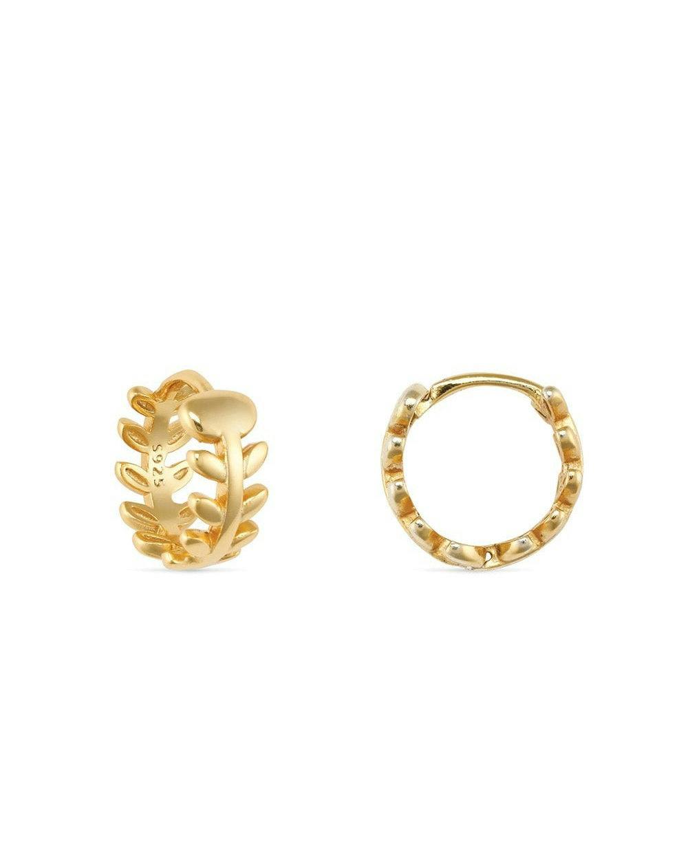 Elk & Bloom Gold/Silver 14K Plated Tiny Huggie Hoop Earrings - No Thank You