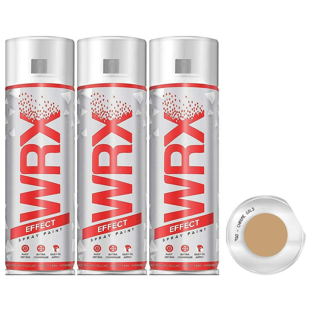 WRX Chrome Gold 910 Aerosol Spray Paint Multi Purpose Fast Dry 400ml (4) - Image 7