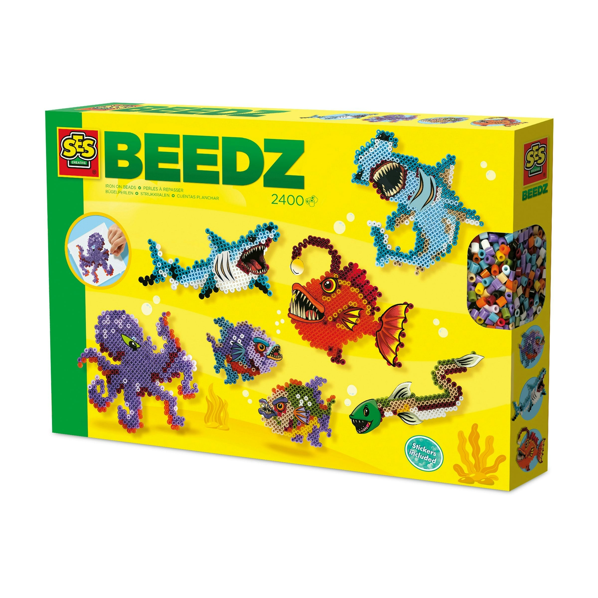 Ses Creative  Kids Iron On Beads - Scary Sea Creatures -  - Image 5
